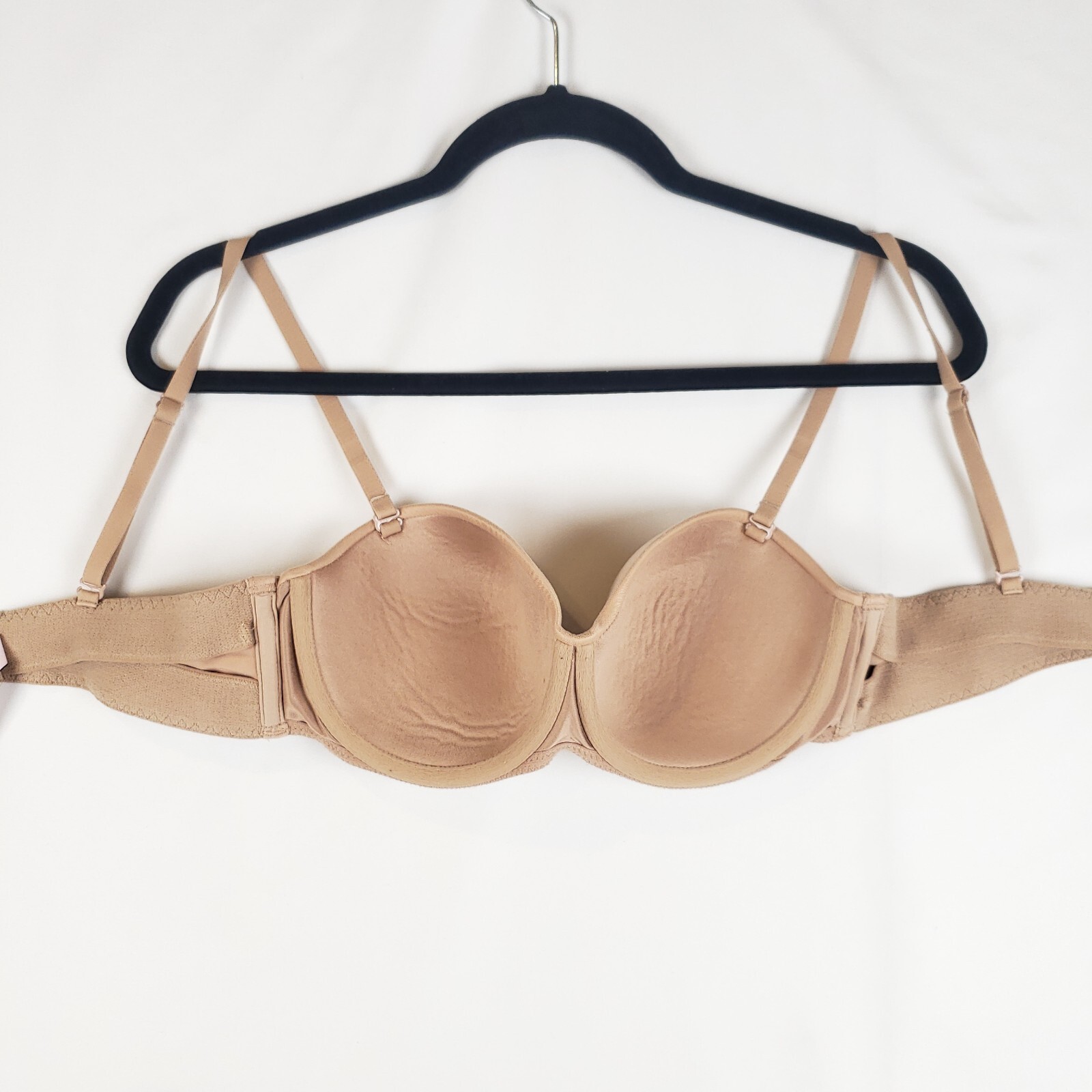 Victorias Secret Body Bra Lined Strapless 34C Beige Multiway Straps Included
