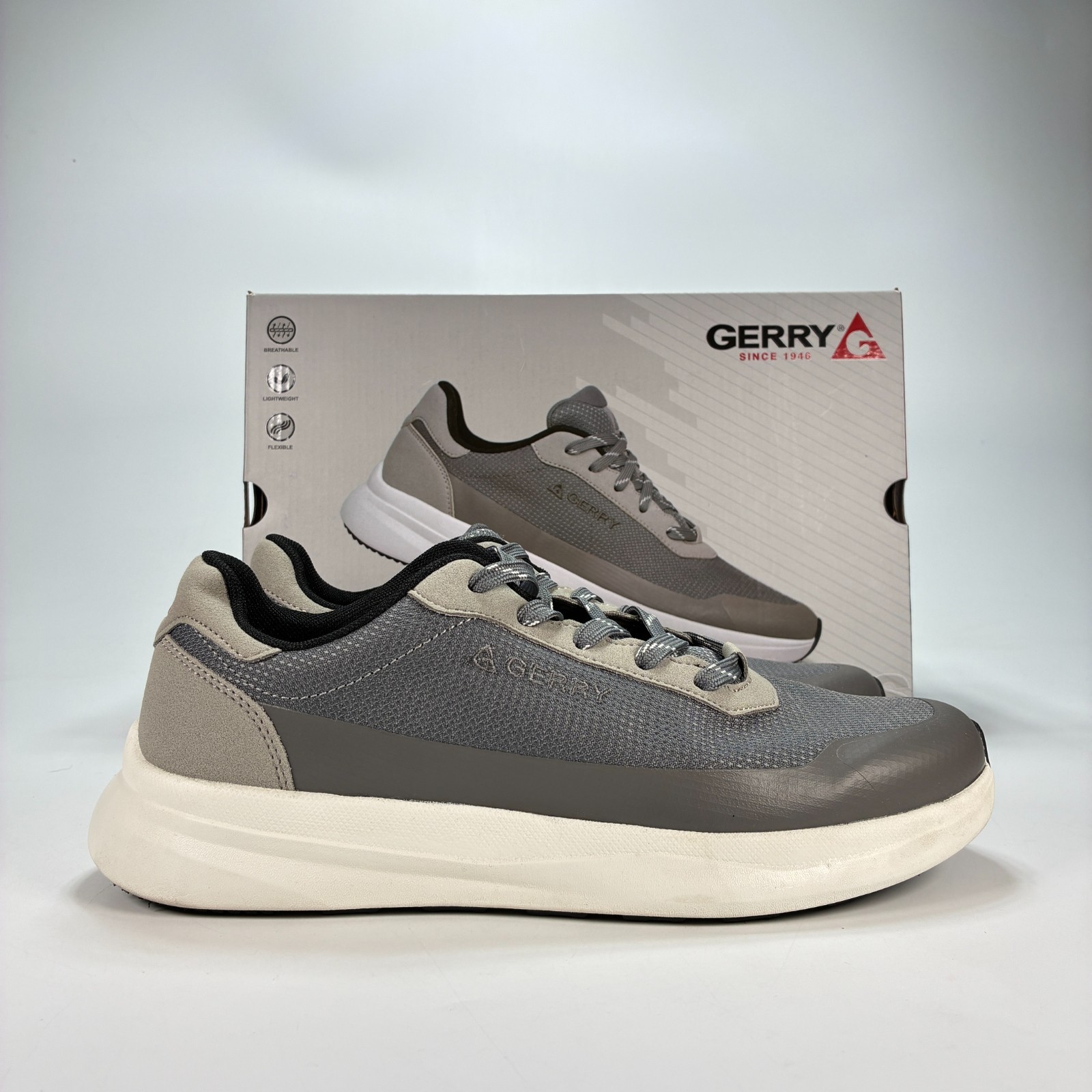 Gerry Creston Gray Casual Sneakers Lace Up Walking Shoes 1967240 Men’s Size 8