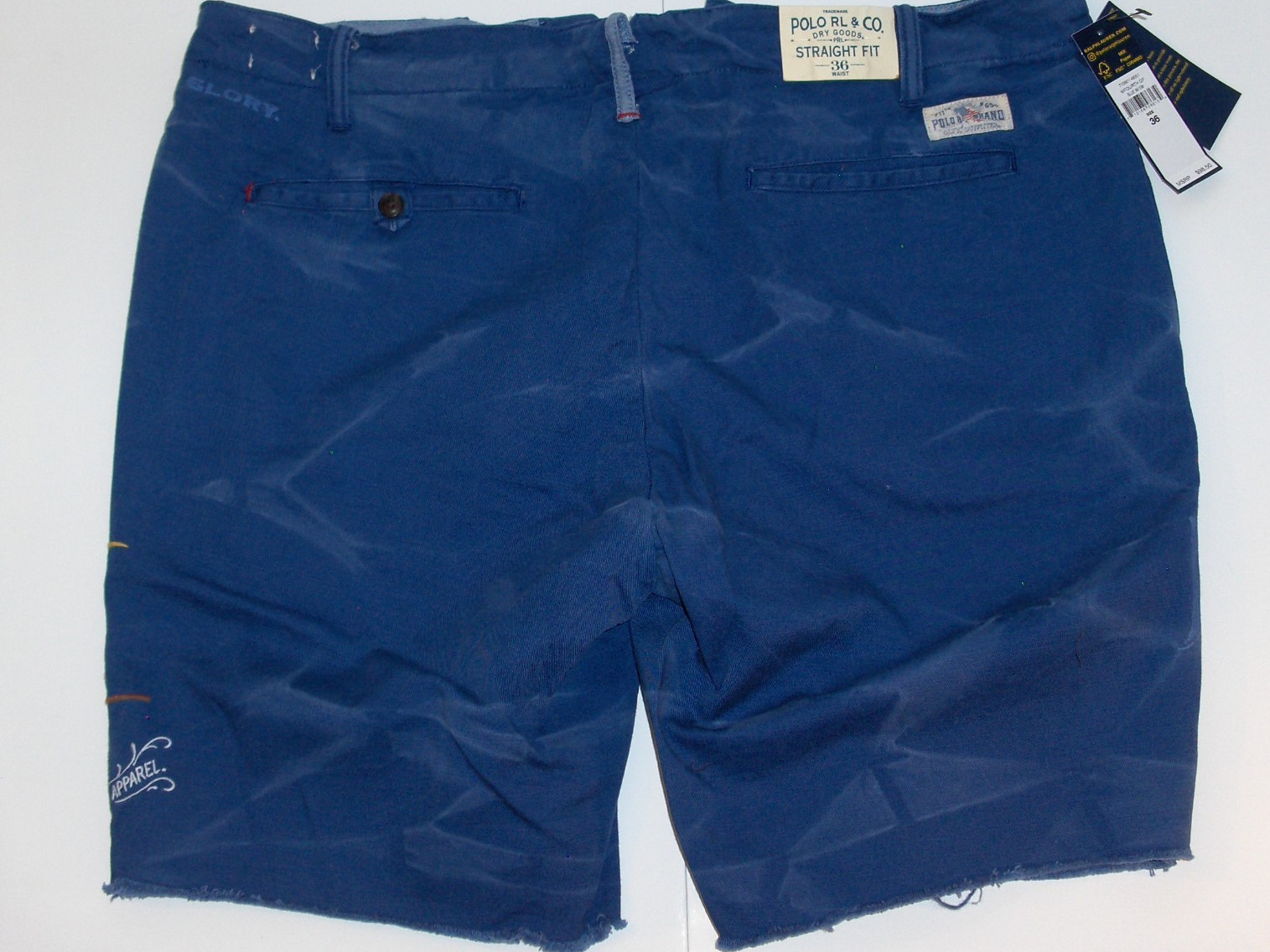 POLO RALPH LAUREN Men’s Eagle USA Flag Vintage Straight Fit Flat Front Shorts