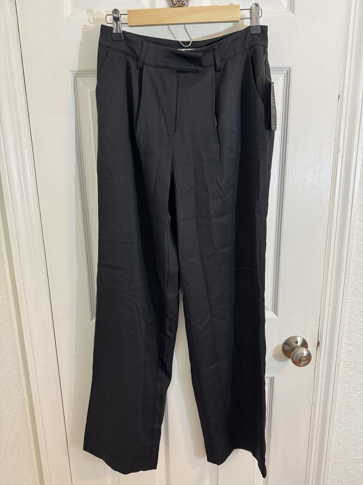 NA-KD Mid Waist Straight Leg Suit Pants Black Size EU 34