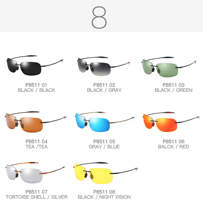 Lightweight Rimless Sport Sunglasses Men Women Driving Riding Glasses UV400