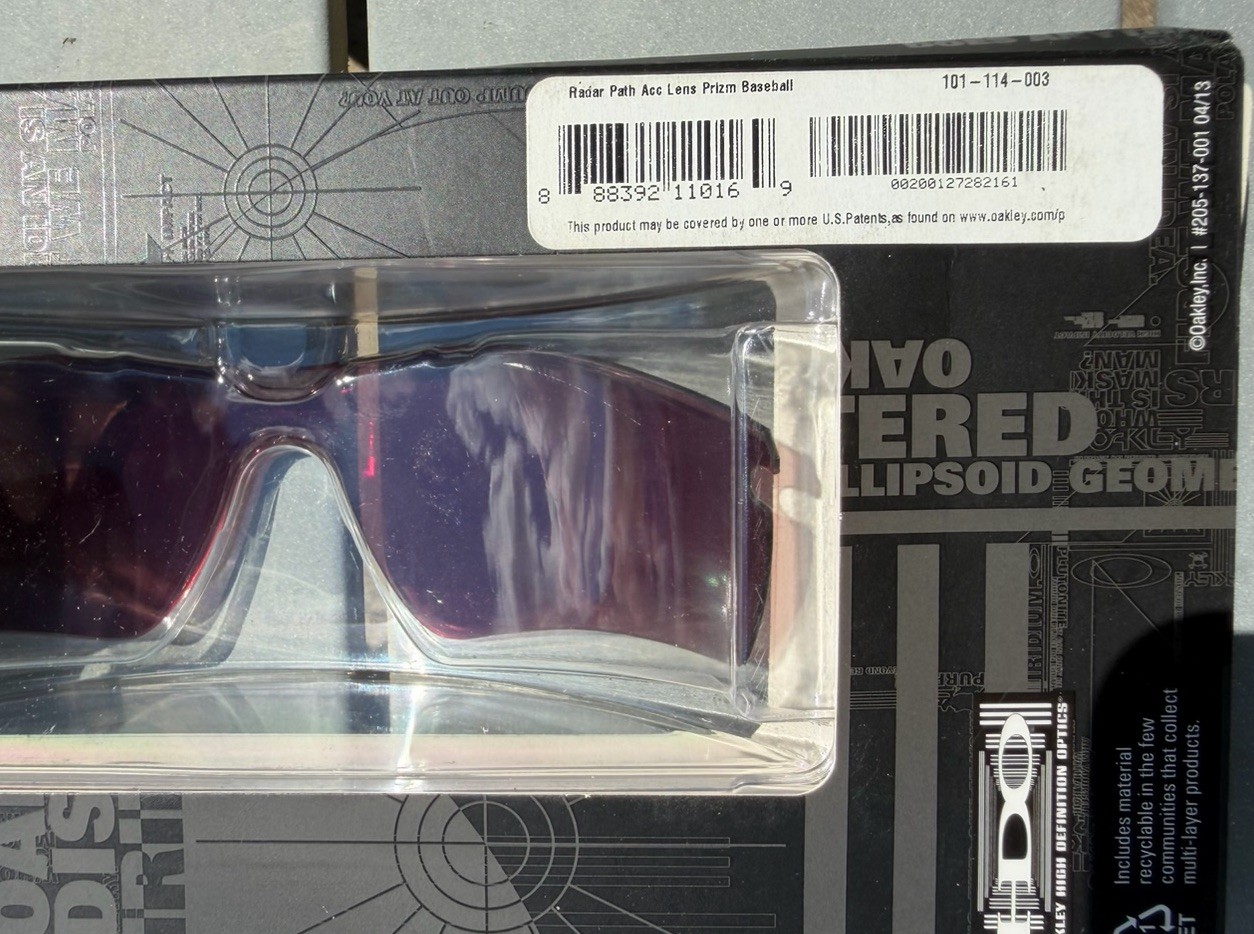 Oakley RADAR PATH Lens PRIZM BASEBALL 101-114-003 +red iridium positive Field