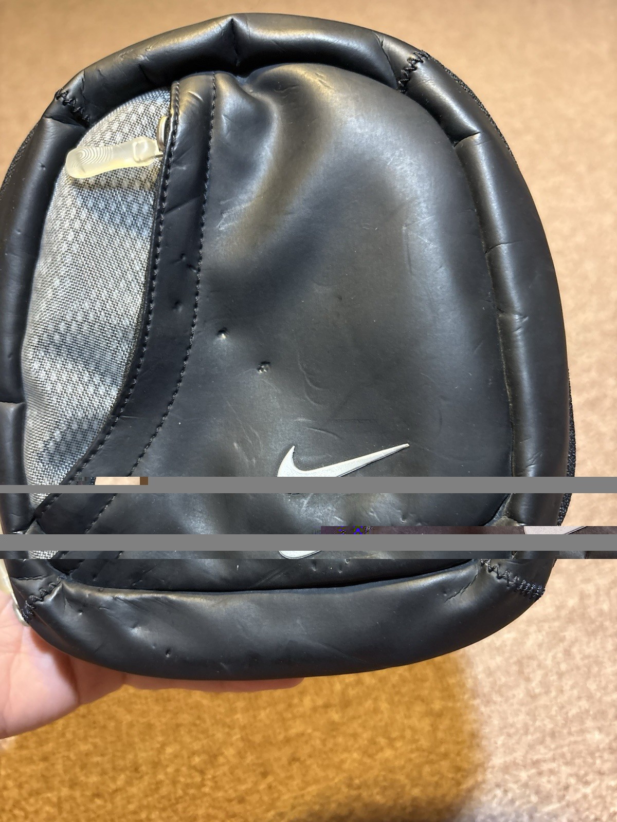 Vintage 2000s Nike Black Basic Check Y2K CD Disc Carrier