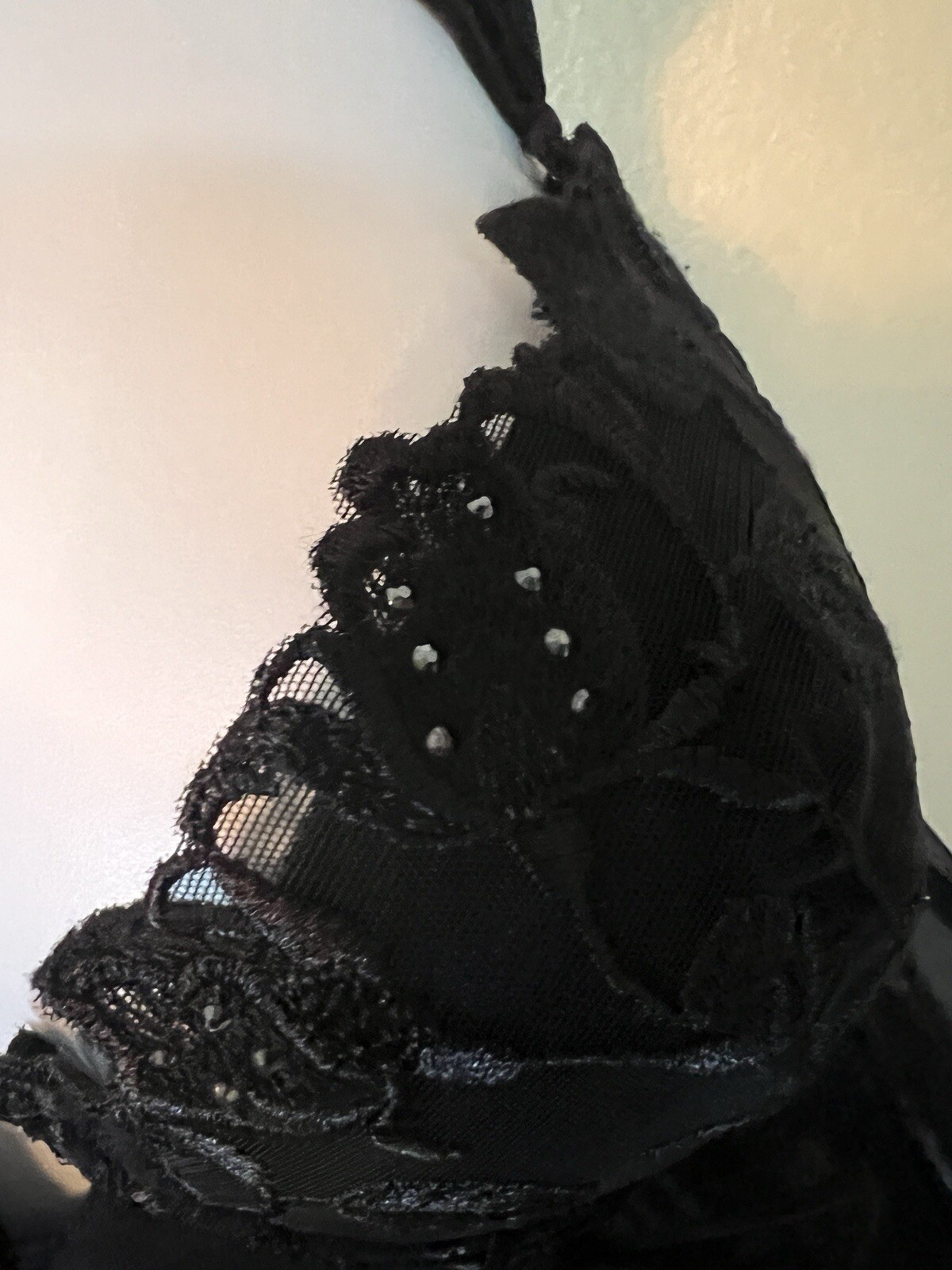 Vintage COSABELLA Italy RareY2K Black Mesh/Lace Bustier Removable Halter Strap M