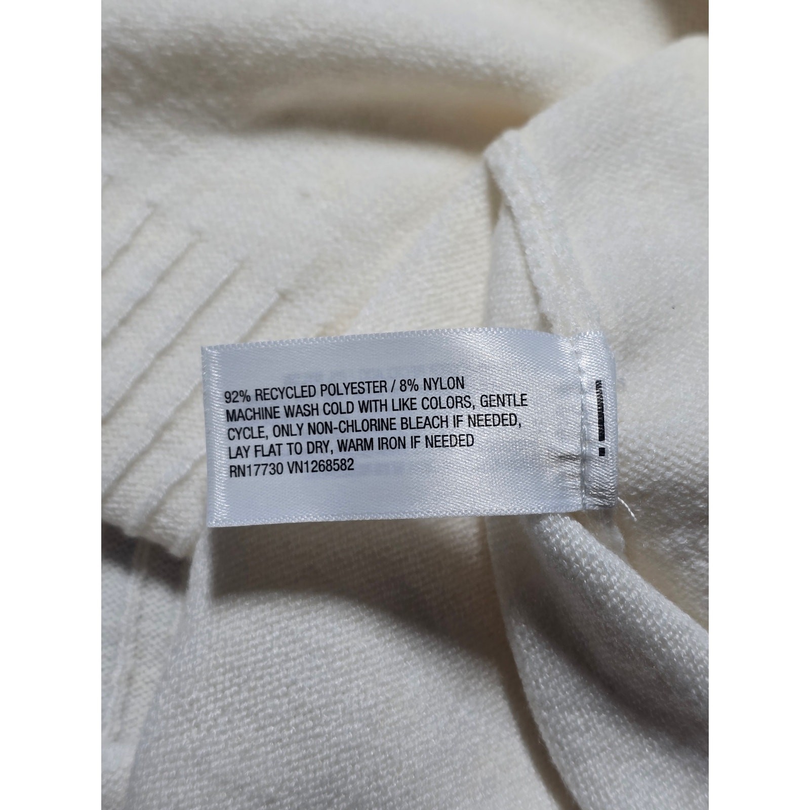 Wild Fable Ribbed Sweater Knit Mini Dress Tie Front Cream