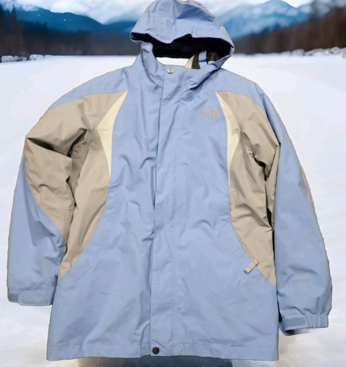 The North Face 3-in-1 Triclimate Jacket Girls XL 18 Blue Grey Excellent HyVent