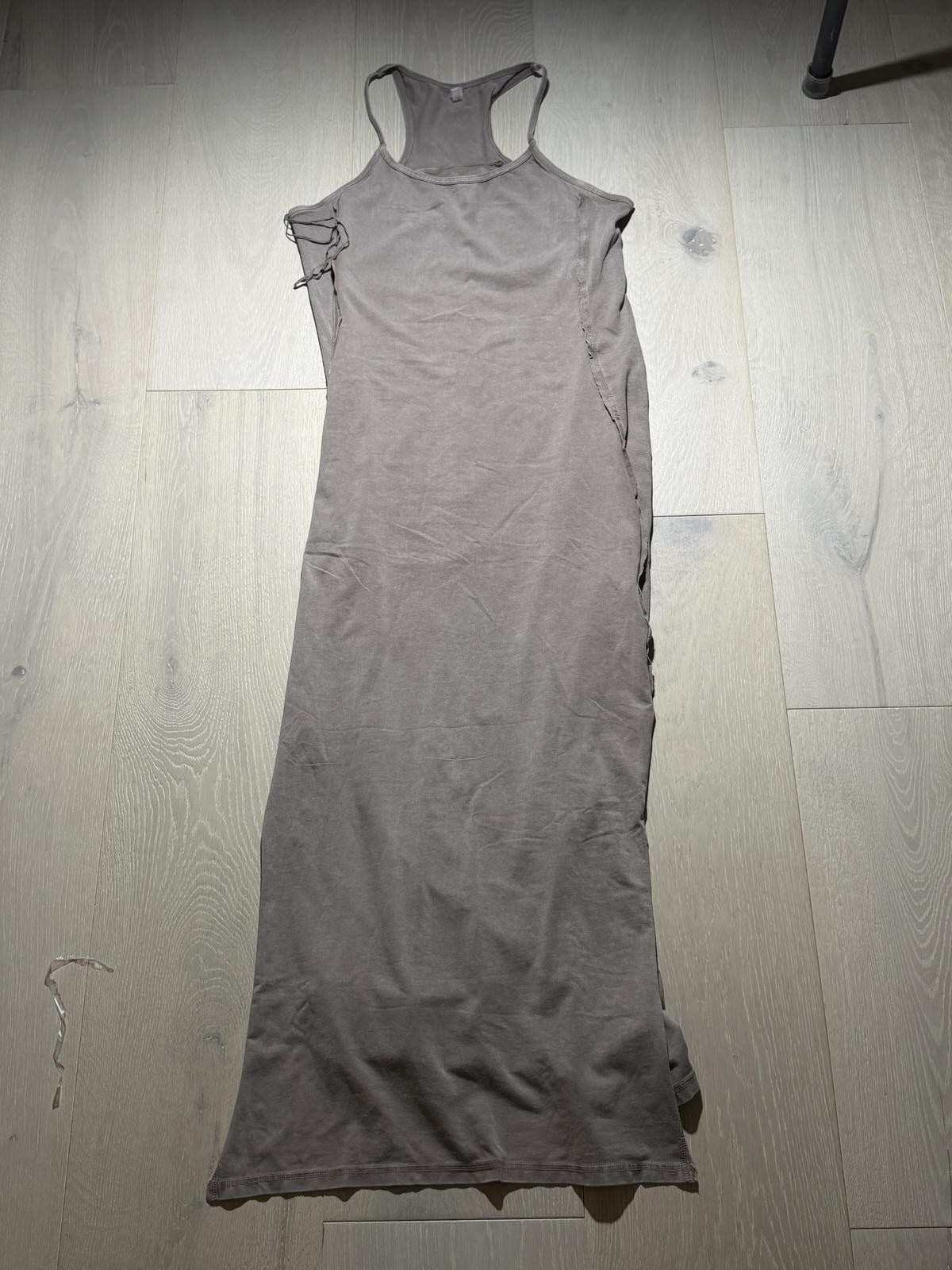 Free People Movement Taupe Racerback Maxi Dress XS Zip Pocket Athleisure