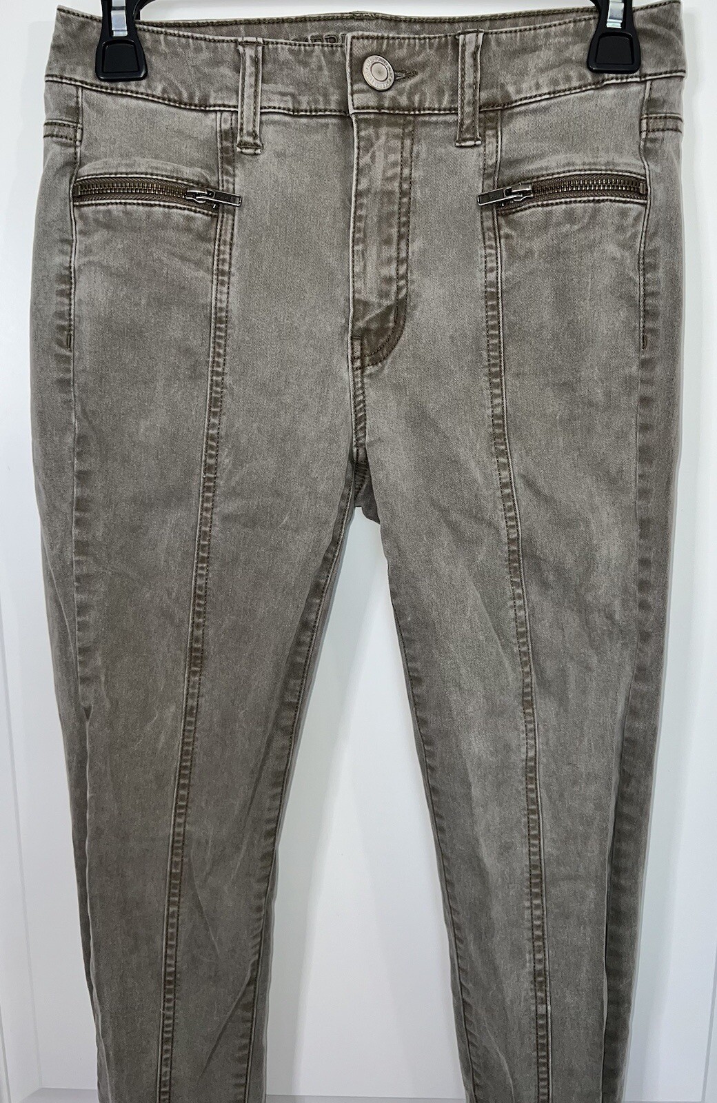 American Eagle Women’s Size 2 Hi Rise Jeans Pants Gray Green