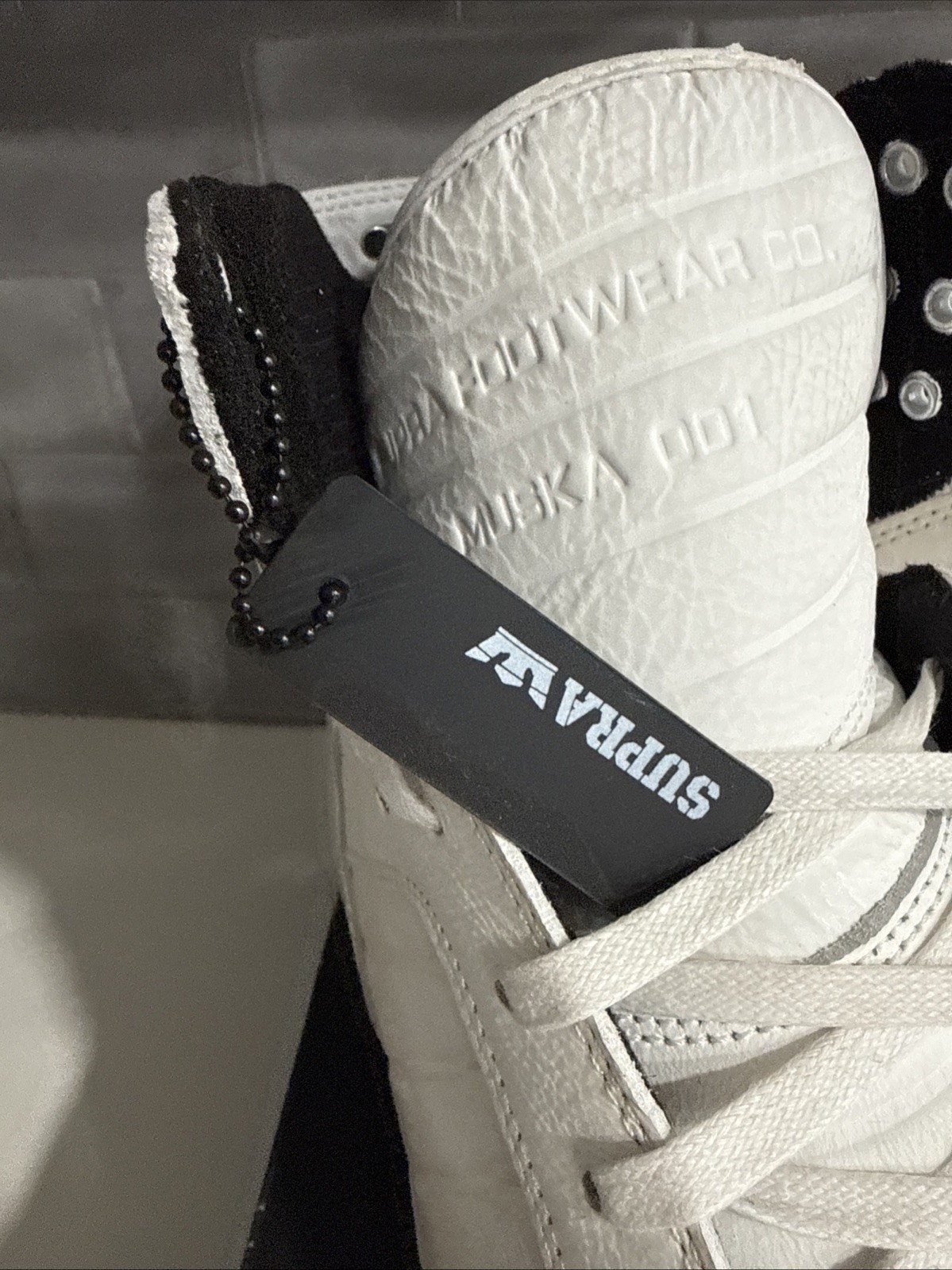 Supra Skytop White White Red size 12 Never Worn
