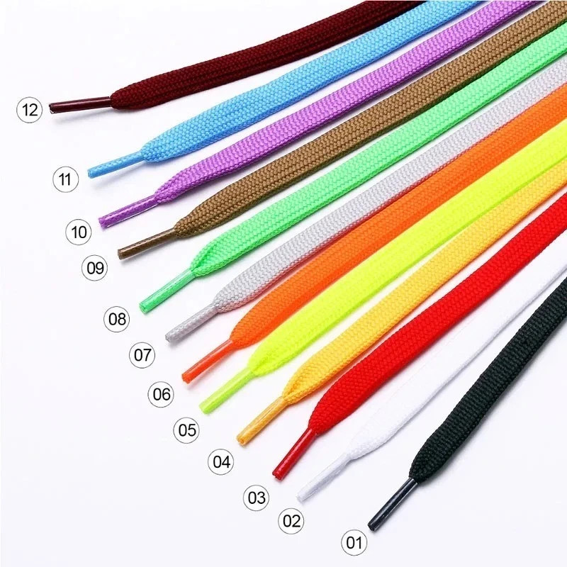 Fat Shoelaces Thick Flat 3/4″ Wide Shoelaces Solid Color for All Shoe Types