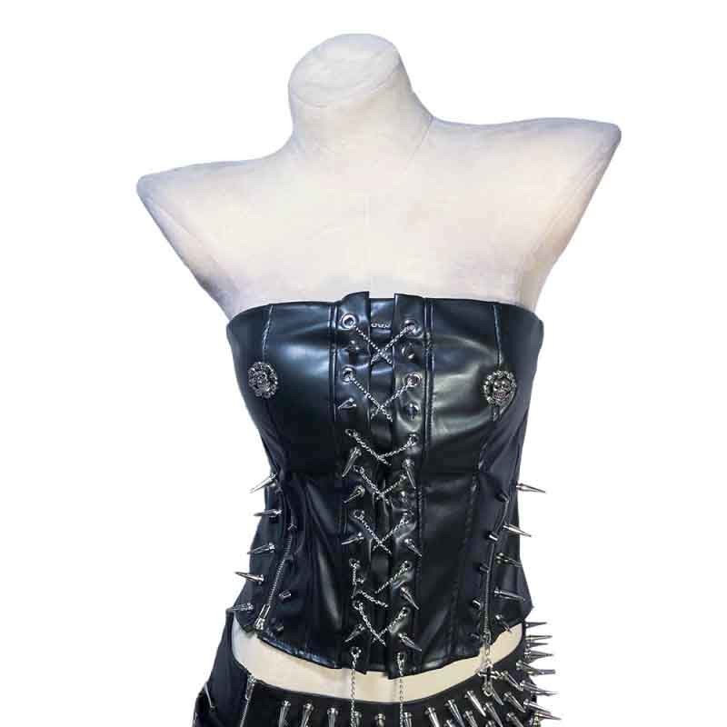 Goth Tops Gothic Tank Grunge Emo Clothing Spiked Y2K Punk Rock Clothes
