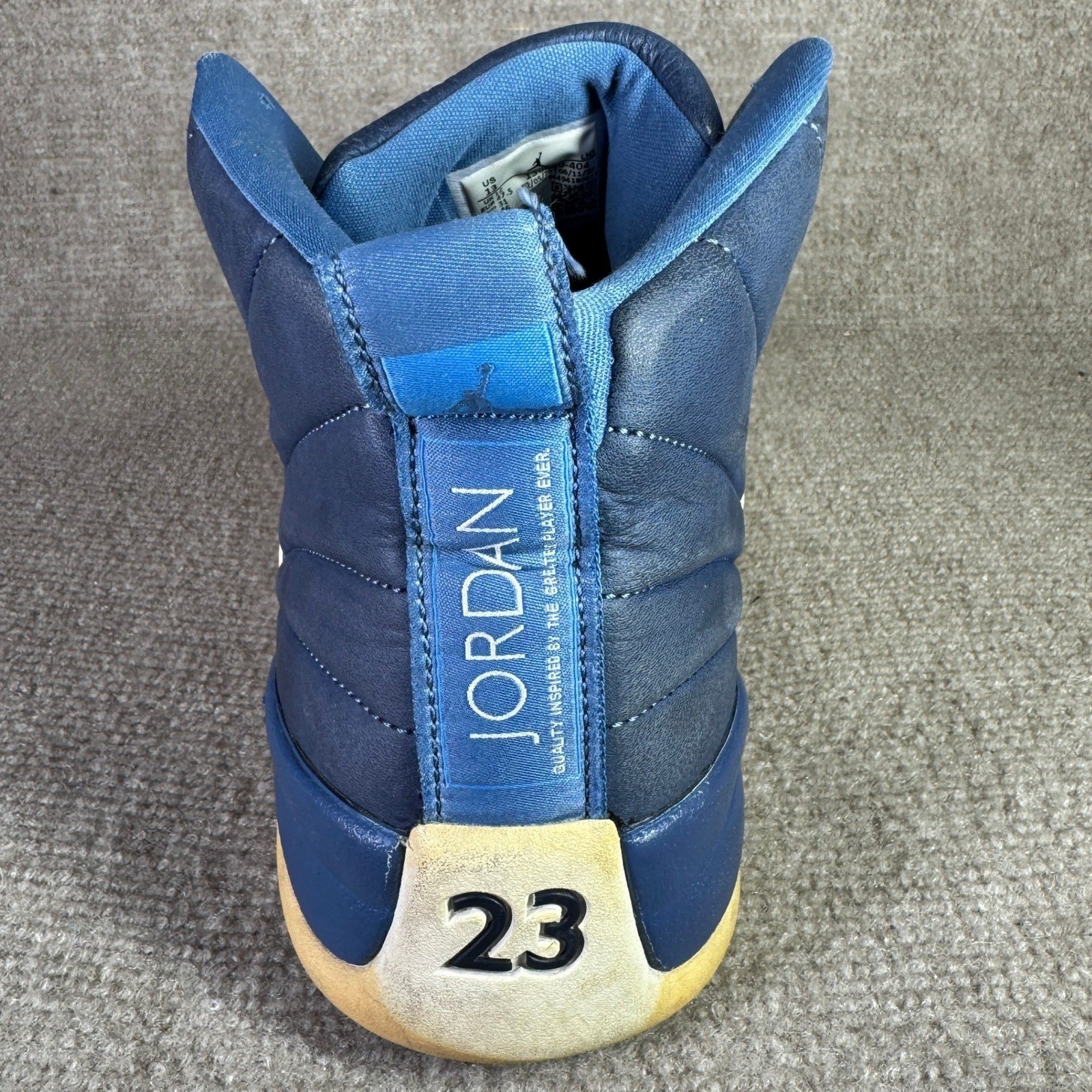 Jordan 12 Retro Obsidian 2020 Mens 13 Blue Indigo Stone 130690-404 Sneakers