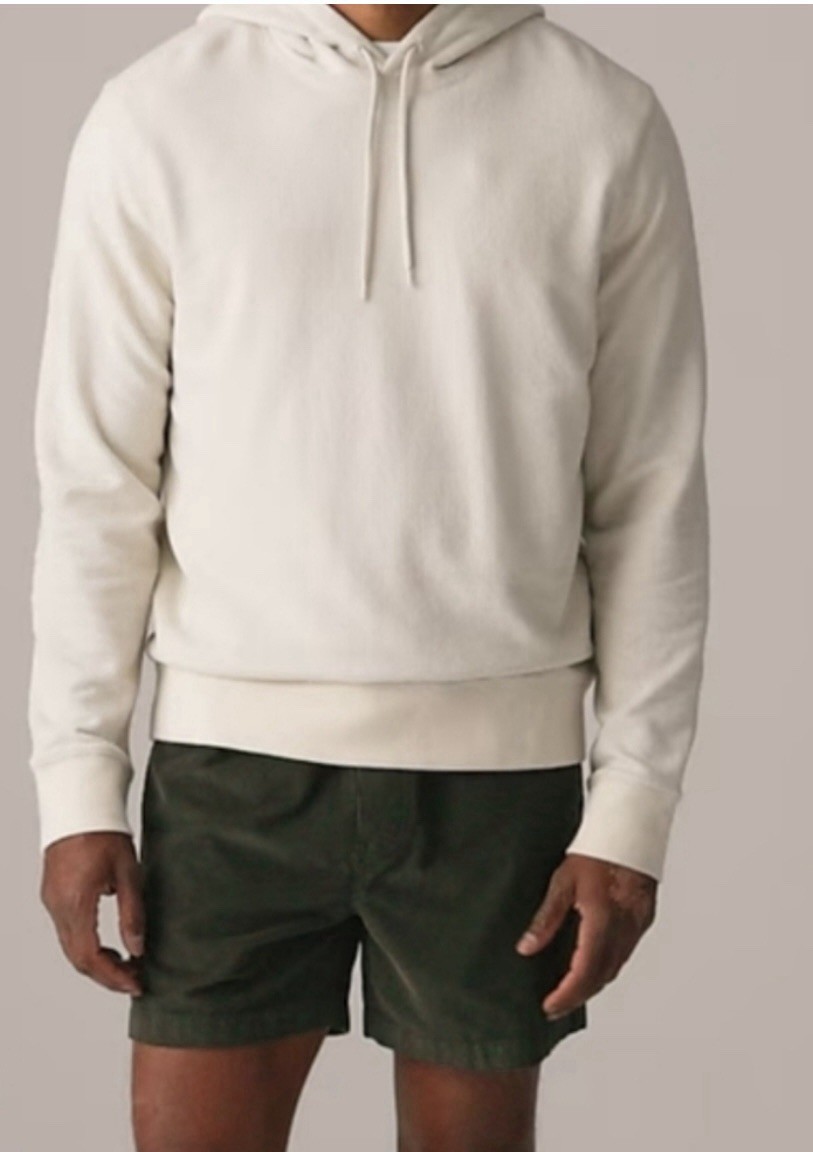 J. Crew Textured hooded sweater-tee in Bone Size M BZ311