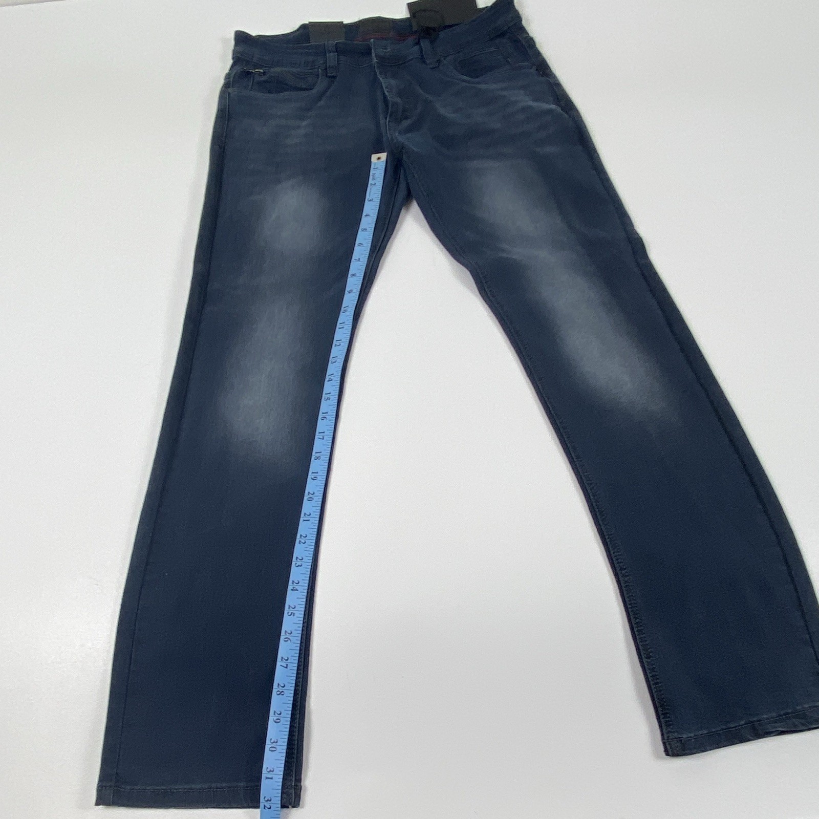 Steve’s Jean Men’s Slim Fit Dark Wash Blue Denim Stretch Mid Rise 5-Pocket 32*32