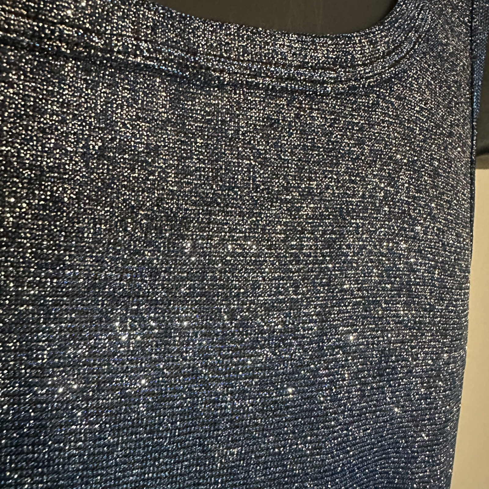 Knobs Glitter Tank Top Large Gently worn 95% nylon/5% spandex 20″ armpits