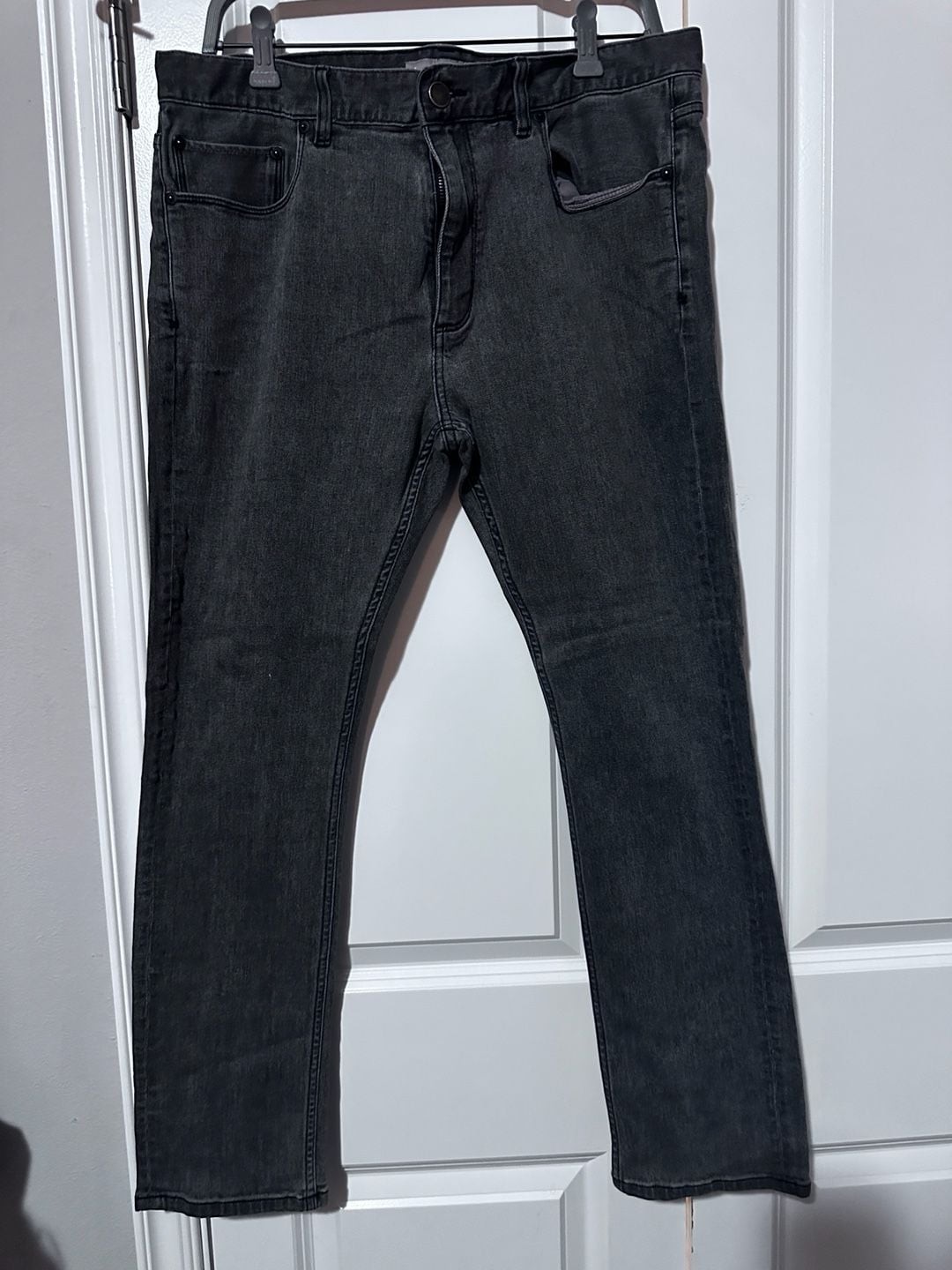 A-Frame Men’s Black Skinny Fit Jeans Size 35×30