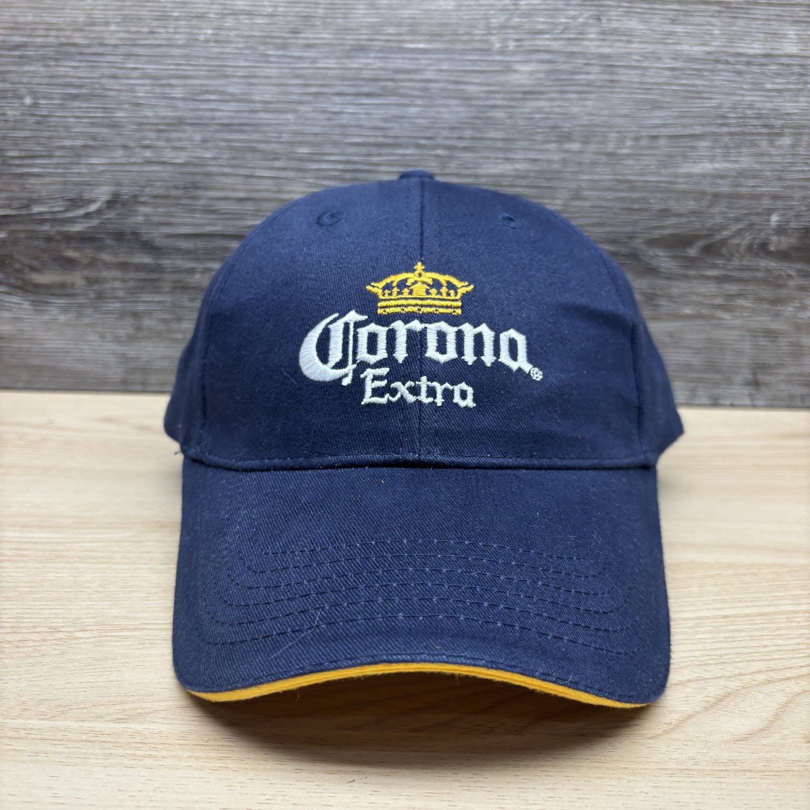 Corona Extra Hat Cap Strap Back Navy Yellow Logo Beer Brand Men