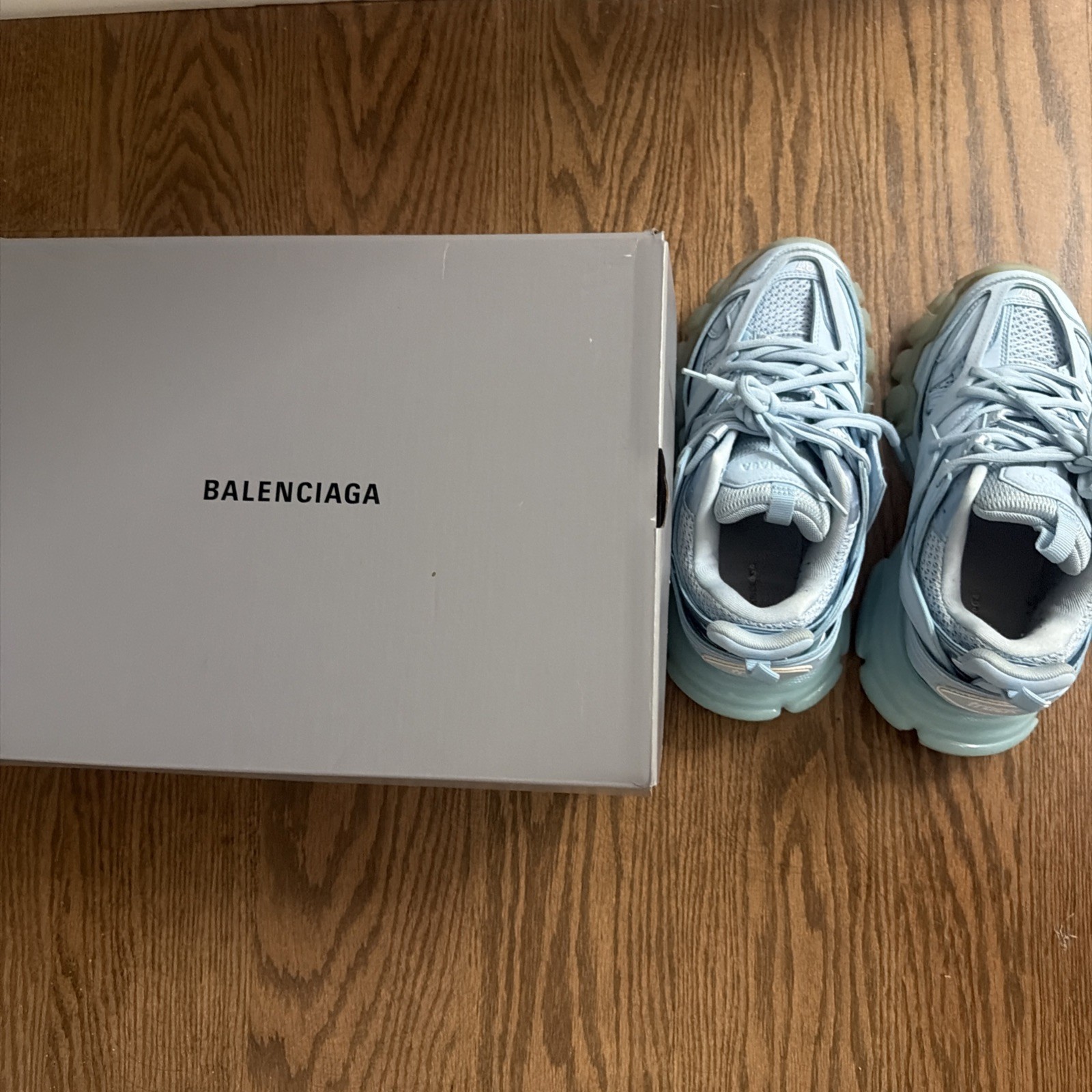 A slightly used pair of Balenciagas track shoes (Box included) Has receipt .
