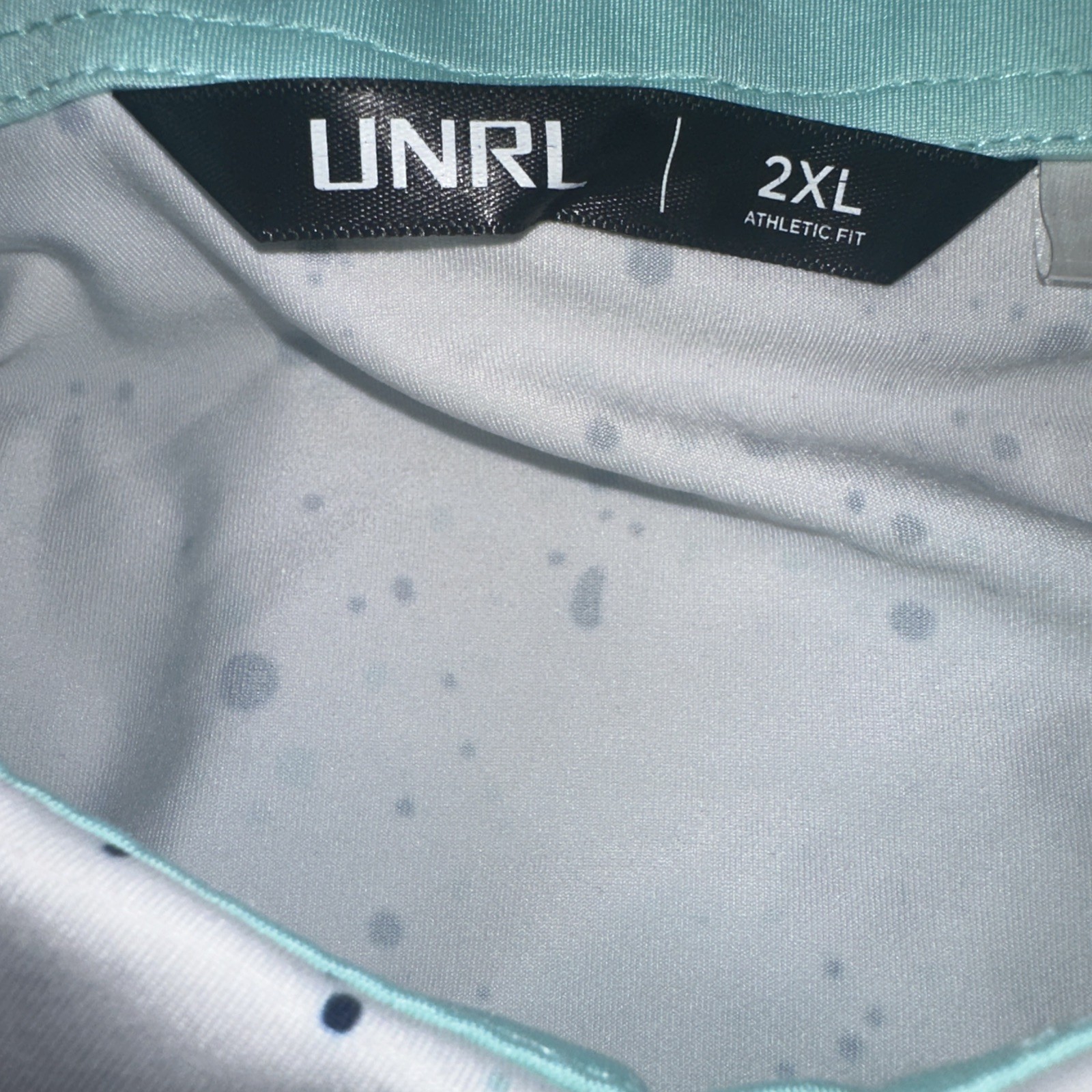 UNRL Performance Polo Size 2XL Athletic Fit Paint Splatter Drop Print Golf