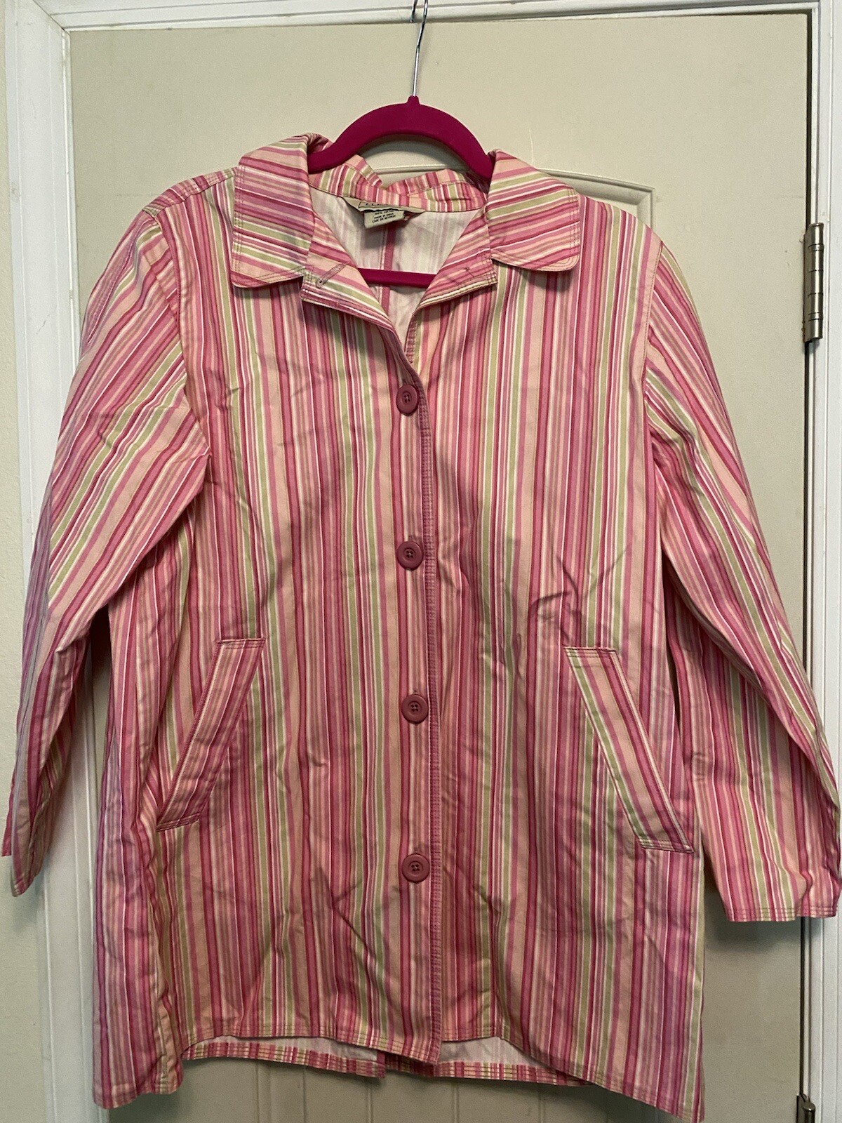 LL Bean Women’s Shacket 0APX4 Petite Medium Lightweight No Lining 100% Cotton