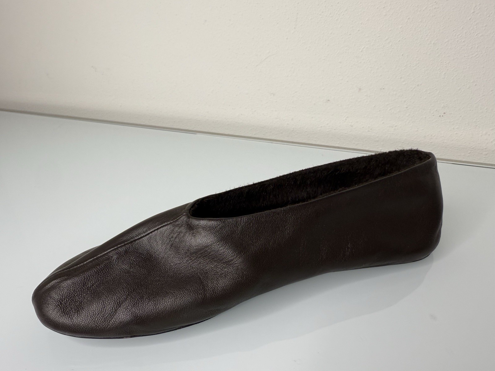 THE ROW Stella BROWN Lambskin Ballerina Slippers EU 38 US 8 $1,050+ NEW