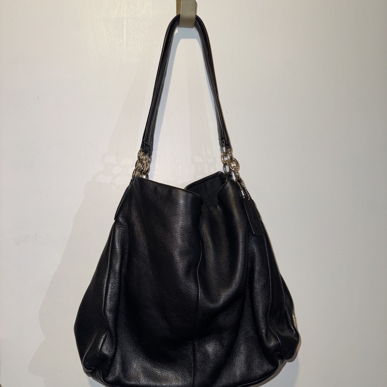 Coach Madison Phoebe Leather Shoulder Bag Pebbled Back Vintage