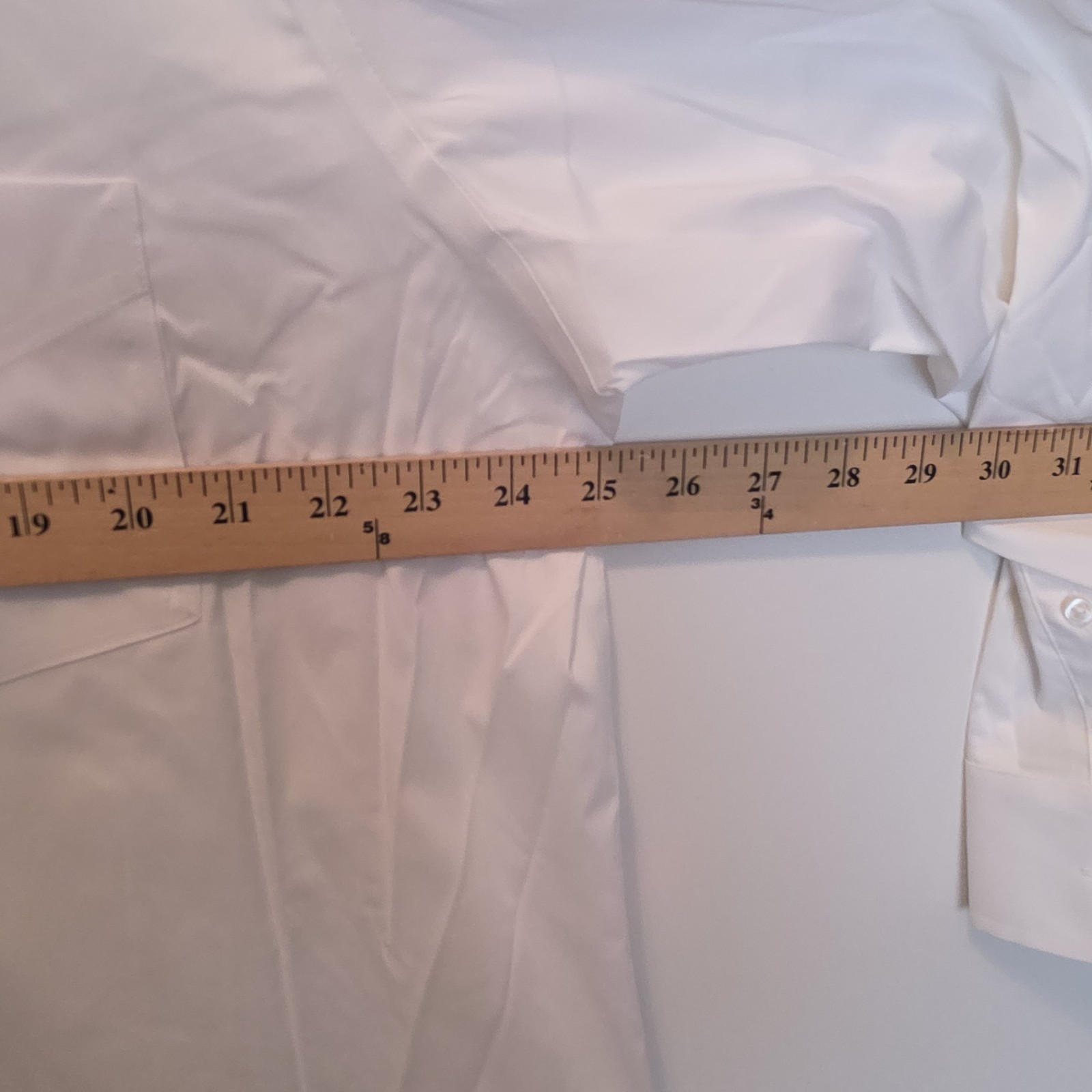 Stafford Smart Tech Poplin Dress Shirt White Mens XL 17-17.5 / 32-33 NEW NWT