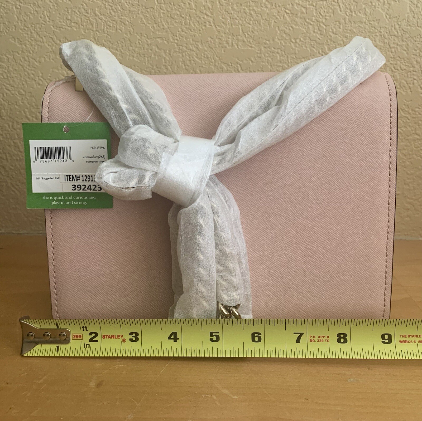 Kate Spade PXRU8296 Cameron St. Marci Pink Leather XBody Women’s Handbag – New!
