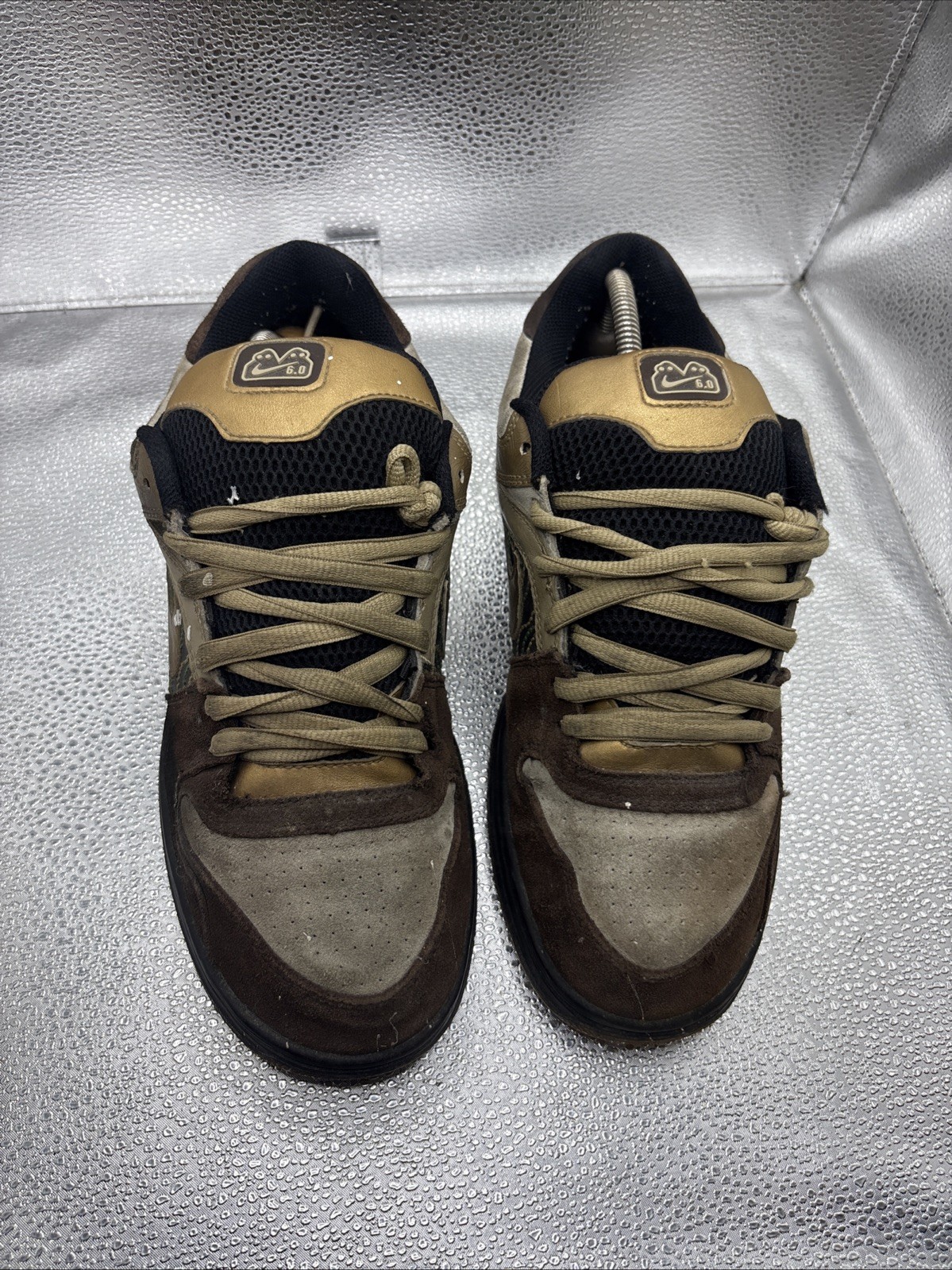 Nike SB SZ 9.5 Air Oncore Dunk Low 6.0 RARE 313661-072 Y2K Brown Gold Skate