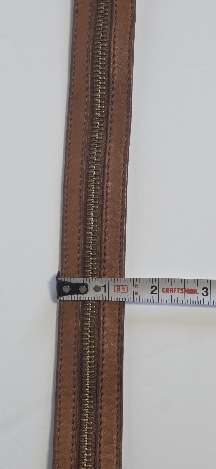 Botkier Tan Leather Zipper Accent Replacement Shoulder Strap Gold Tone Hardware