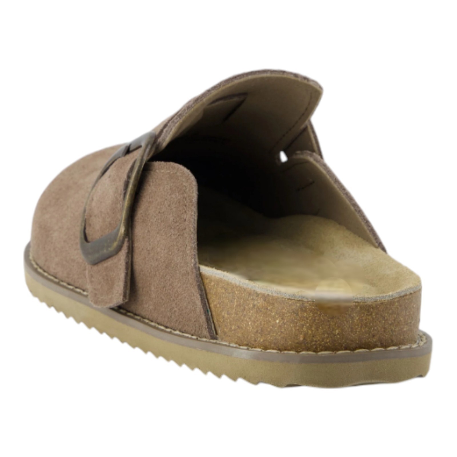 Women’s Suede Clogs Adjustable Buckle Slip on Footbed Home Clog Slippers