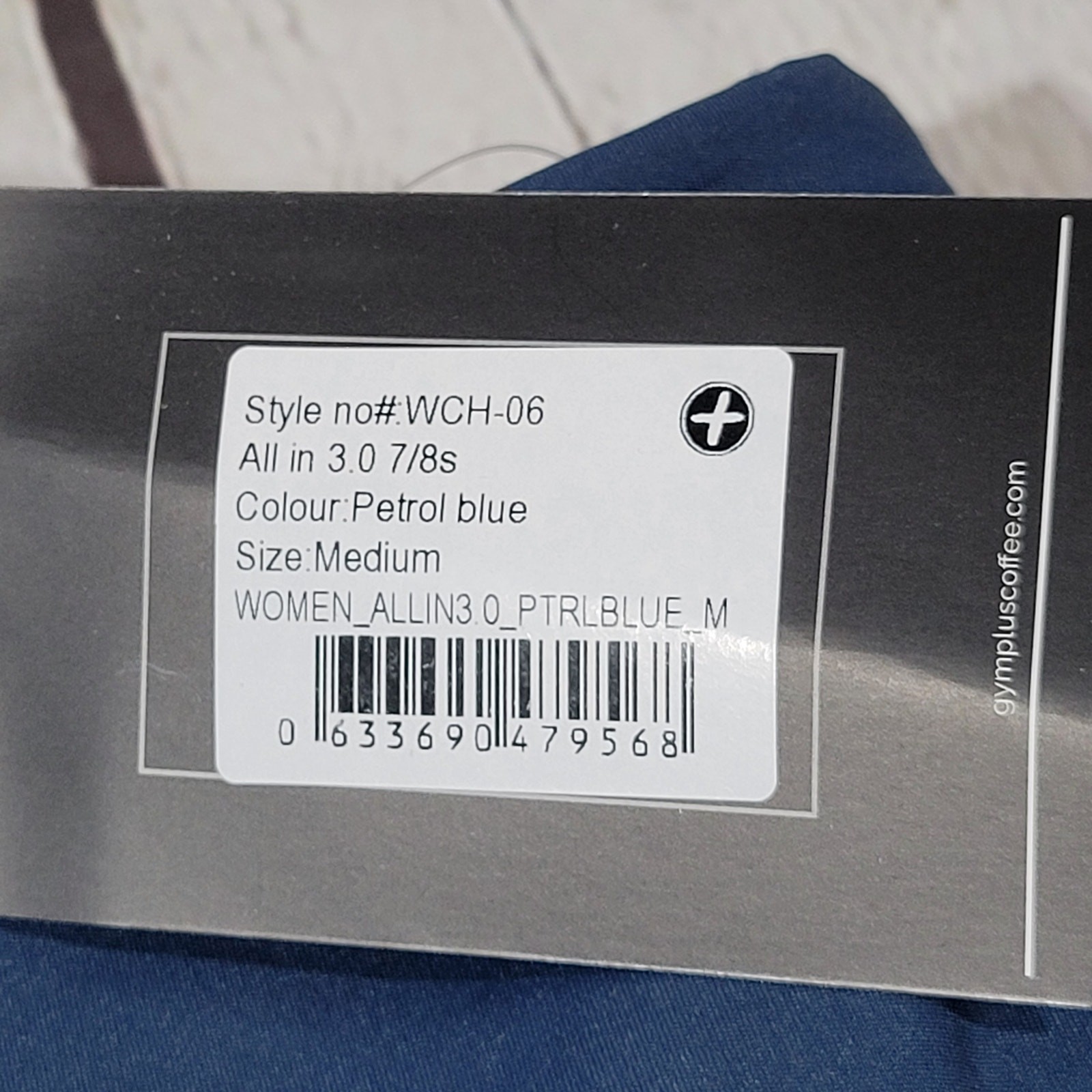 Gym + Coffee Petrol Blue All in 3.0 7/8s Athletic Leggings Womens Medium Pockets
