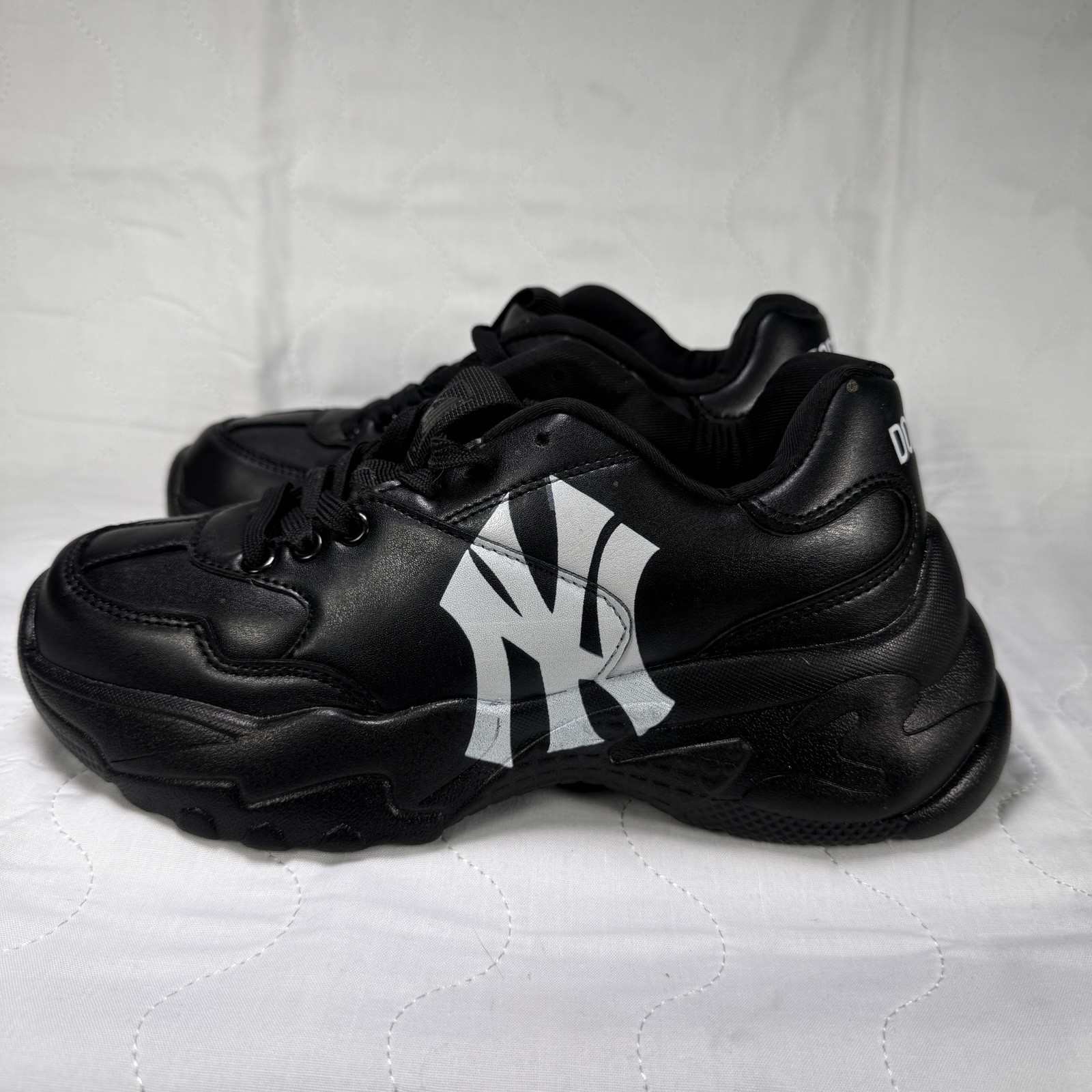 NY Cartoon Baseball Chunky Sneakers Black Dodgers Style Streetwear Shoes Mens 7