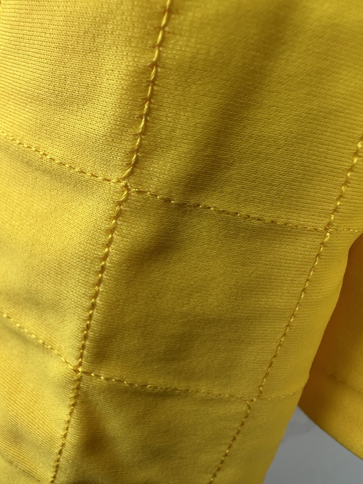 Chanel Vintage 2000 Yellow Jacket 36 38 40 4 6 8 Coat Top Black CC Op Taylor S M