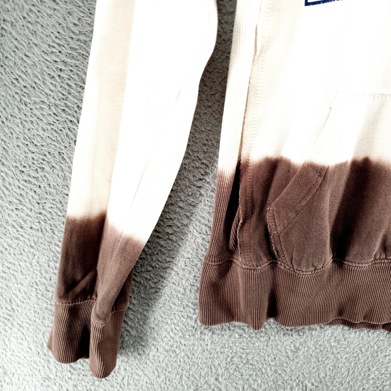 Westhampton Beach Est. 1902 Hoodie Sweatshirt M Size UNISEX Tie Dye Brown Ivory