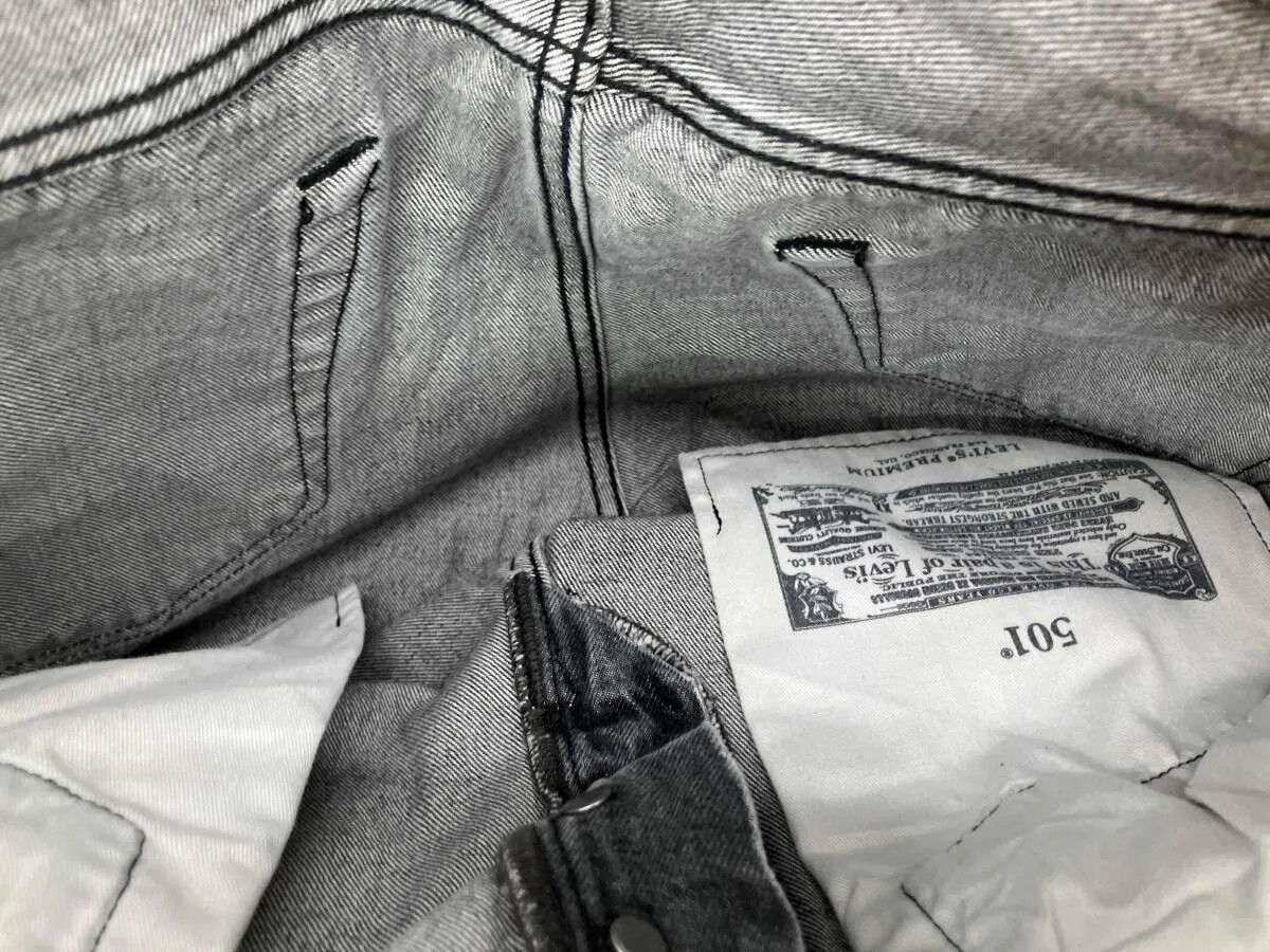 LEVI’S Jeans 00501-3658 Size: W34 Black [Used/ Very good cond] ship From JAPAN