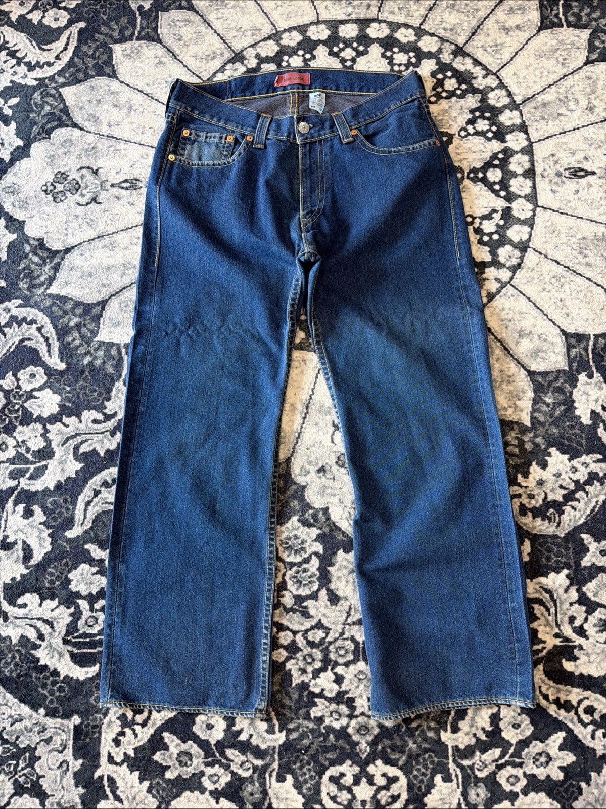 Vintage Y2K Levi’s Type 1 Men’s Real Loose Baggy Denim Jeans Skater size 36×32