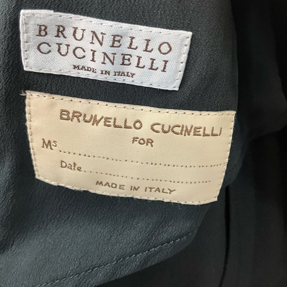Brunello CUCINELLI Black Blazer Monili Lapel Size IT 42 US 6 Evening Business