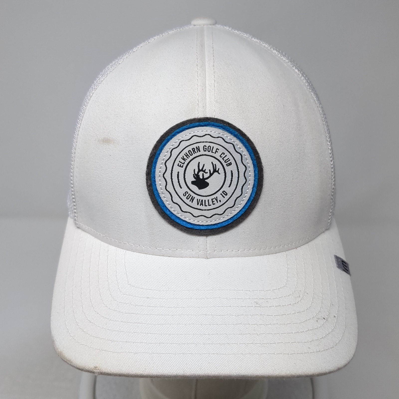 Elkhorn Golf Club Sun Valley ID Trucker Hat White One Size Flexfit Tech