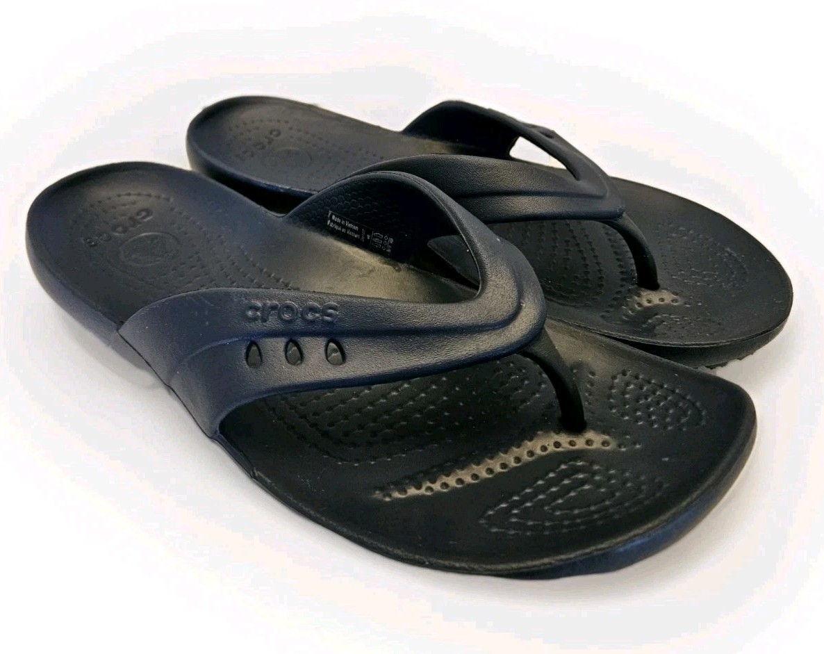 Crocs Womens Baya Slide Sandal Navy Blue Size 8