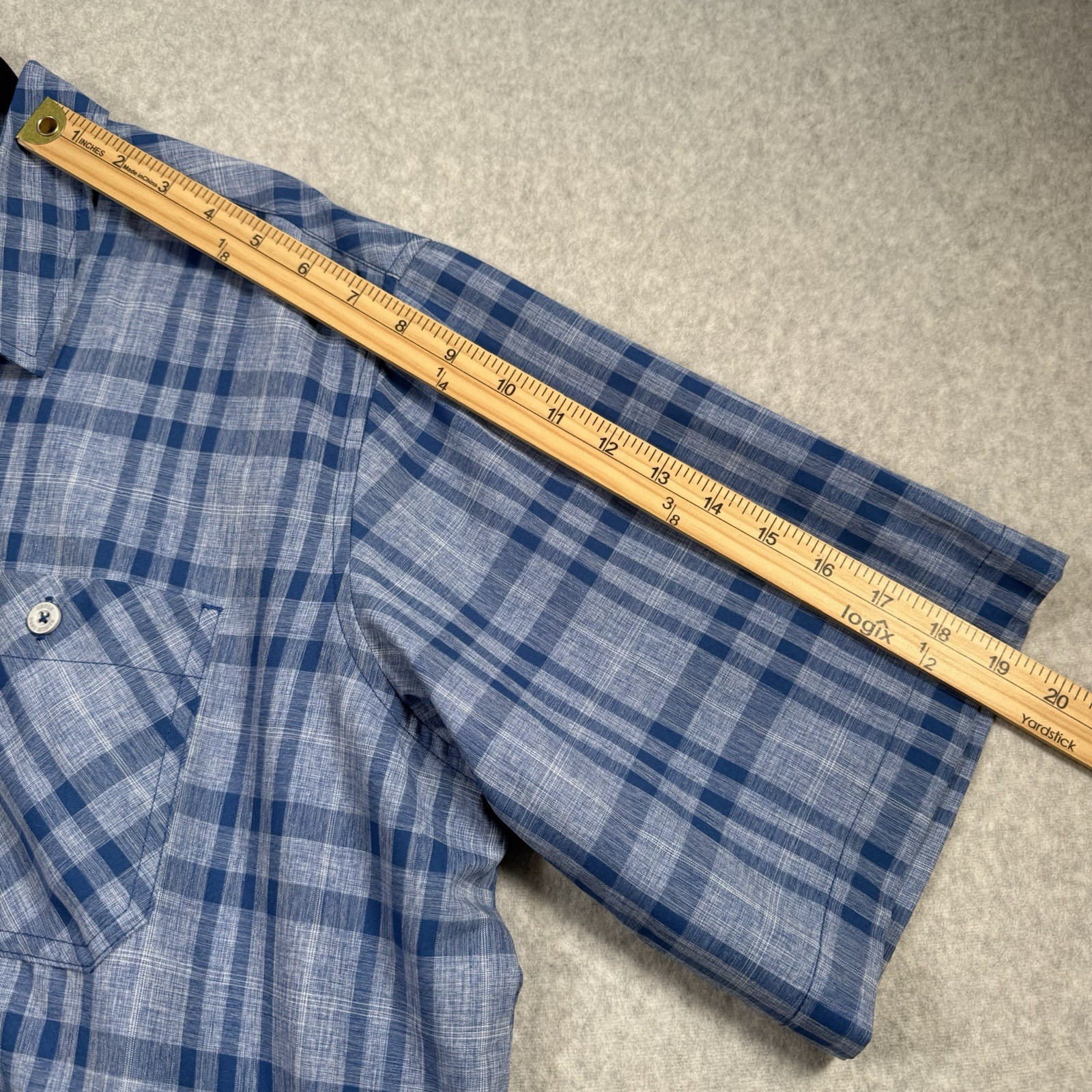 Orvis Classic Collection Mens 2XL Plaid Short Sleeve Button Shirt Two Pockets
