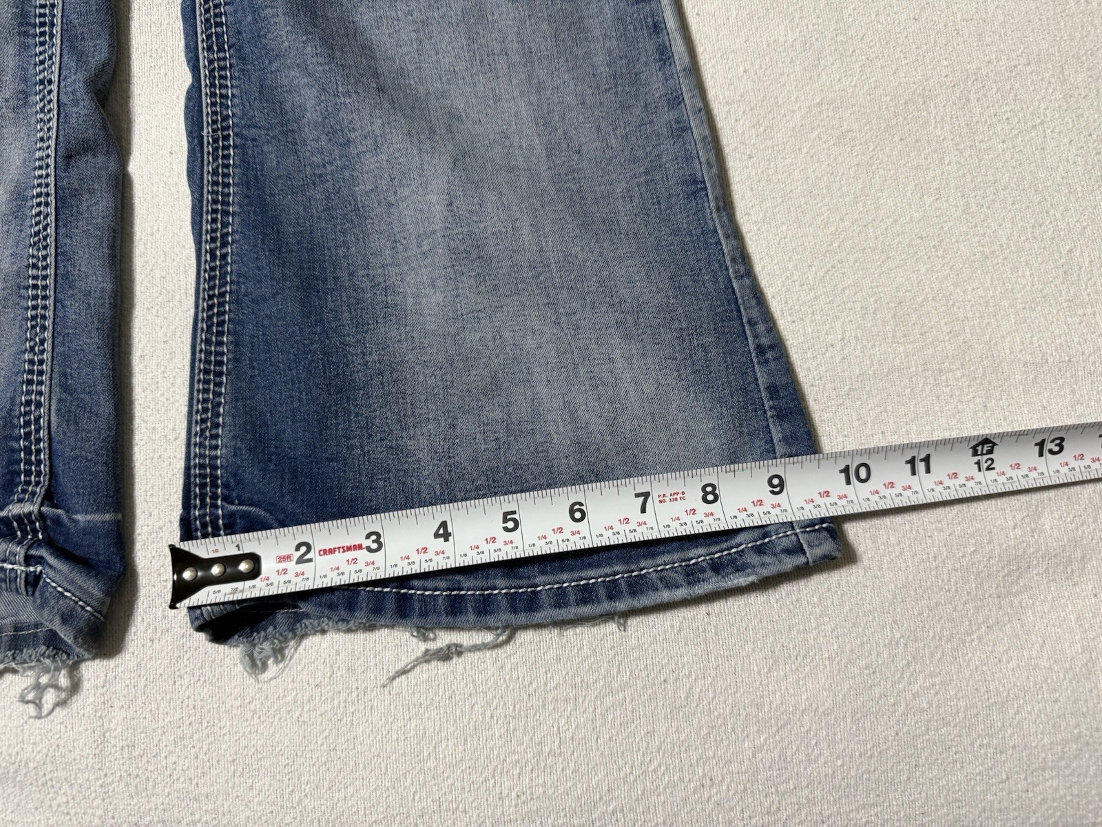 Amethyst Jeans Womens 9 Blue Bootcut Low Rise Medium Wash Distressed