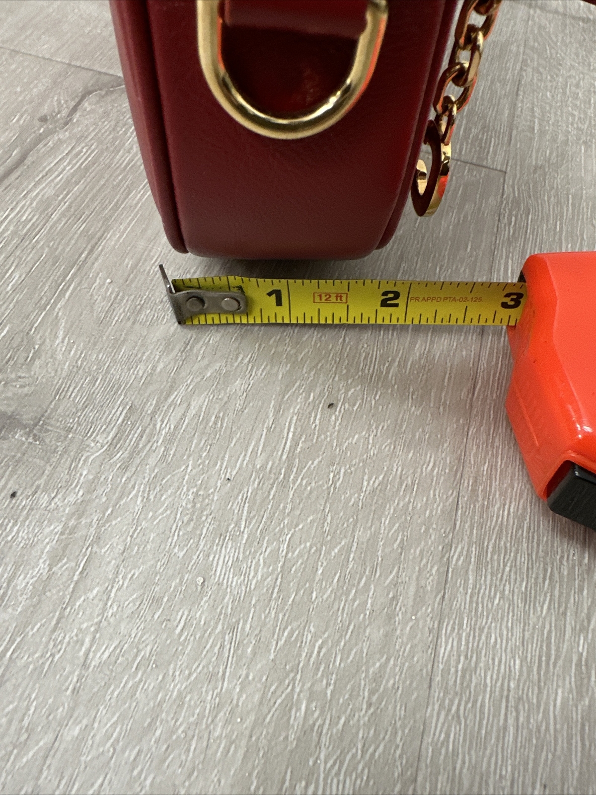 CELINE C Charm Small Quilted Calfskin Leather Camera Bag Red