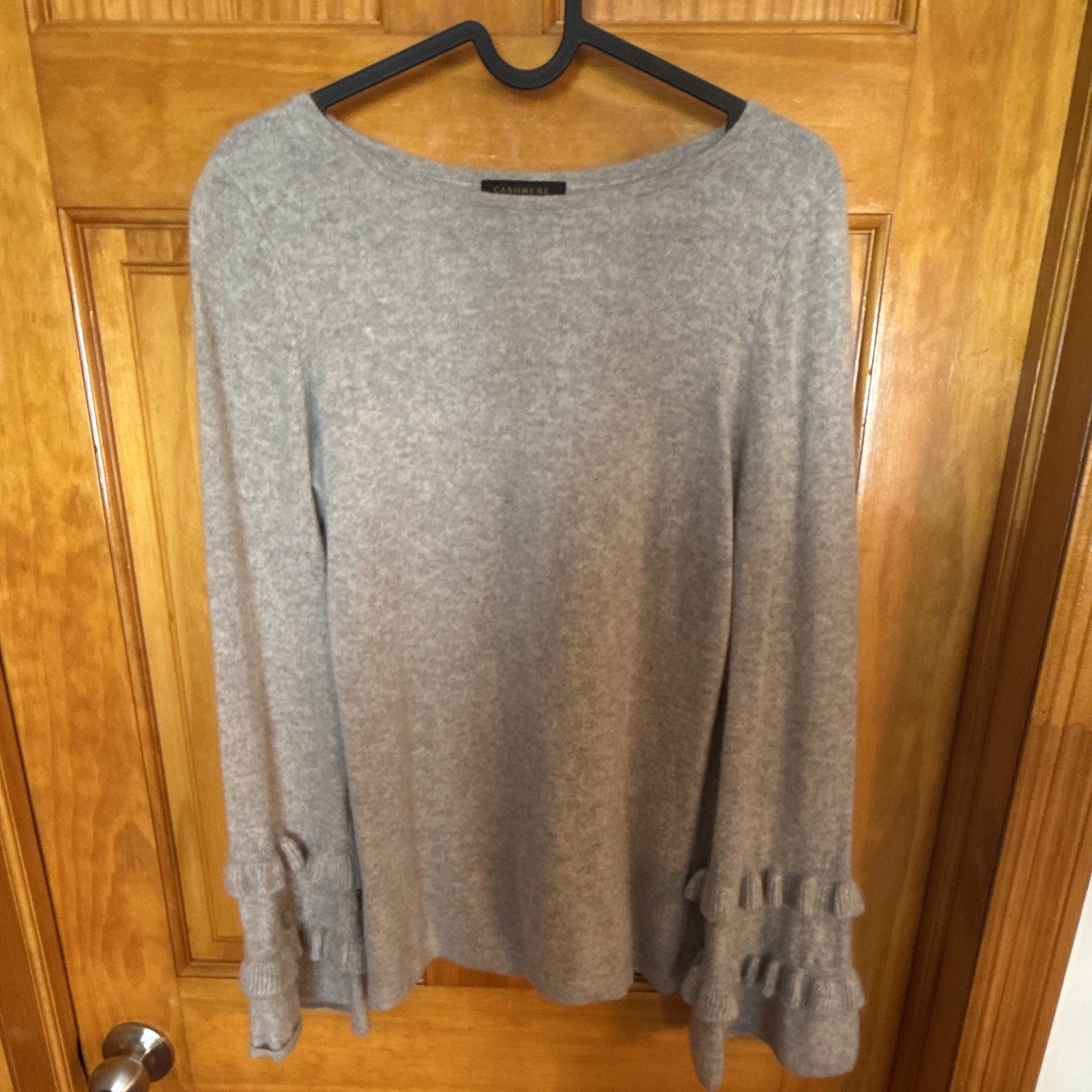 Charter Club Women’s Gray Cashmere Knit Crew Neck Pullover Sweater XS
