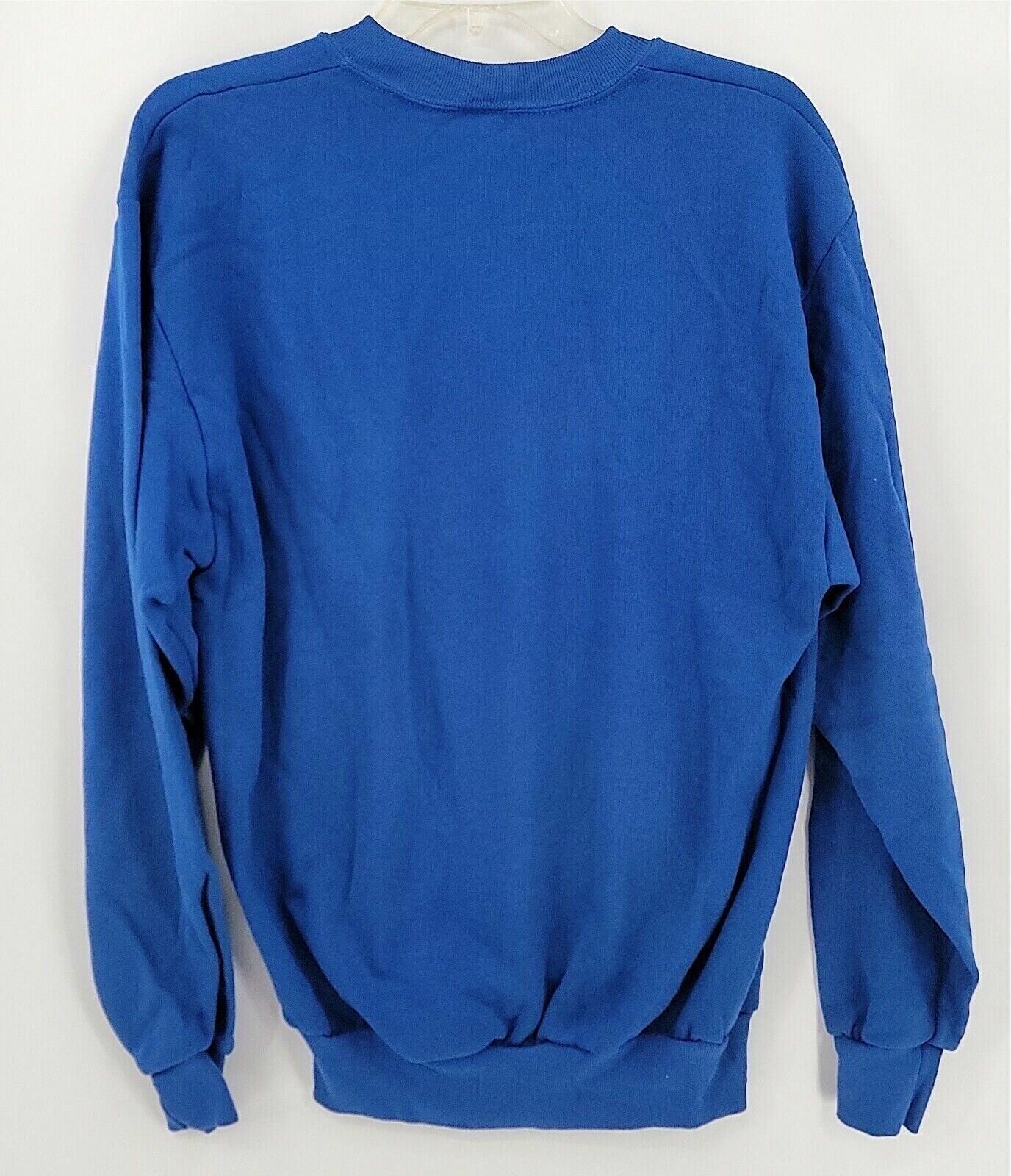 Jerzees Vintage Mens Sweater Size Medium Solid Blue Cotton / Polyester Blend NWT