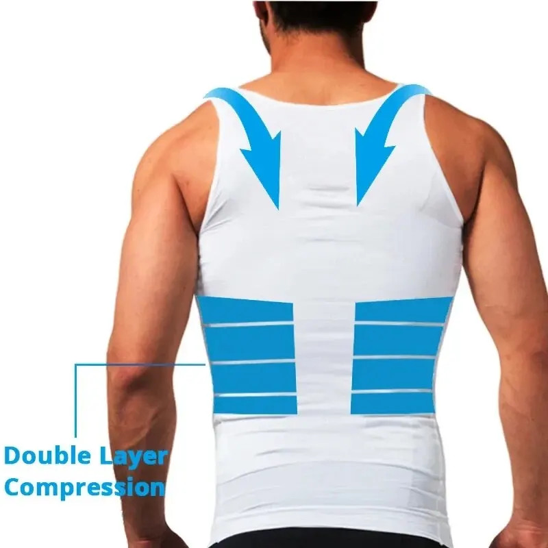 YBFDO Men Body Shaper Slimming Compression Vest Undershirt Seamless Waist