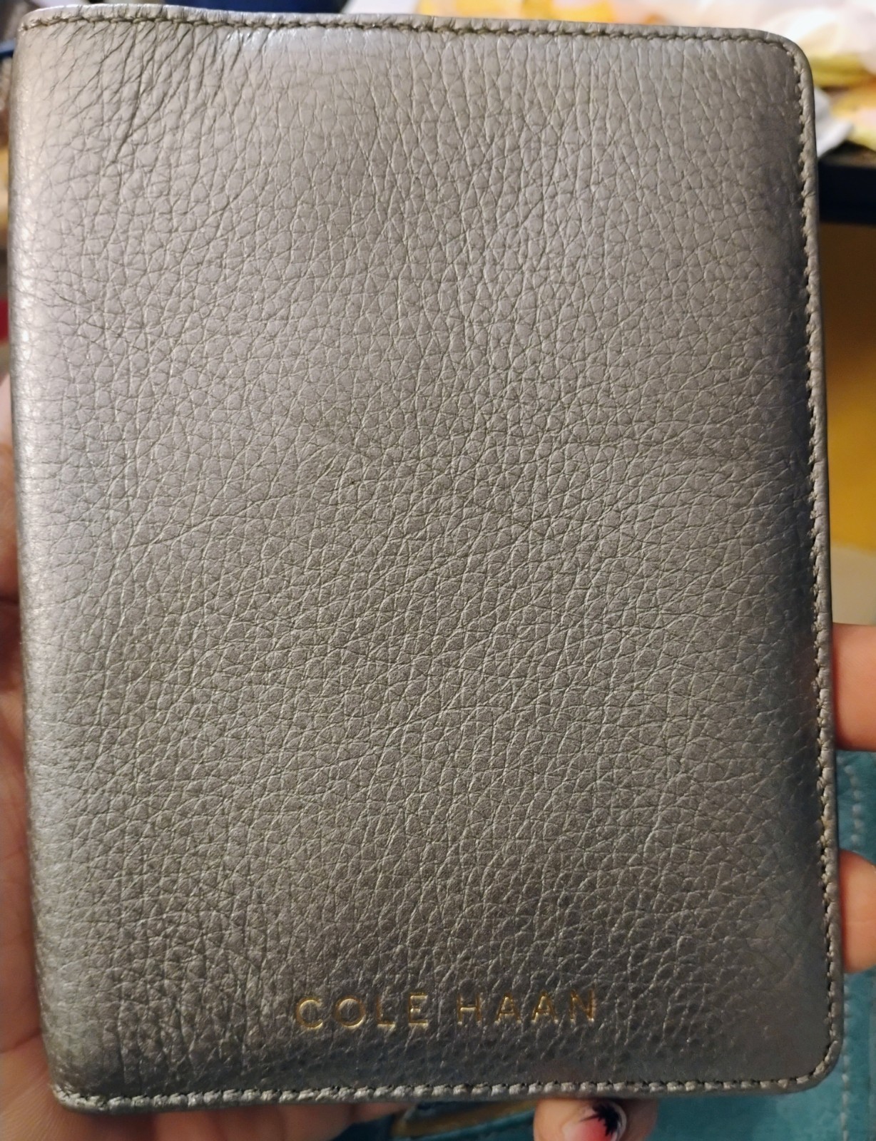 Cole Haan Men’s Black Bifold Wallet w/ Credit Card Slots & ID Window