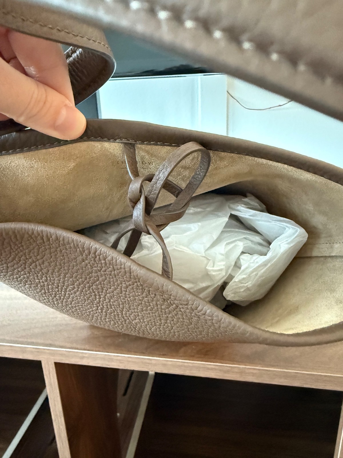 The Row Small N/S Park Leather Tote in Brown – Brand New, Never Used w/ Tag!