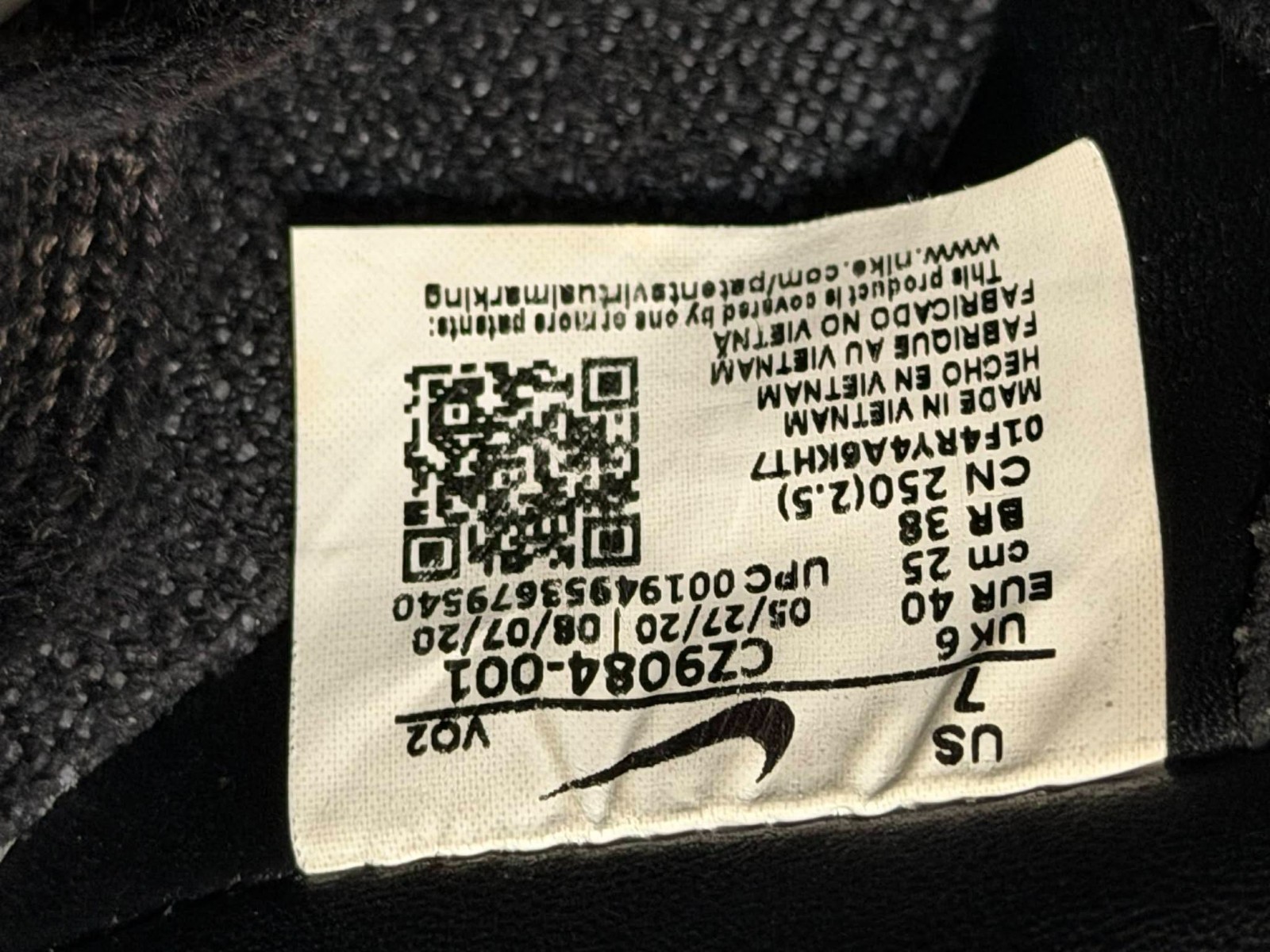 Size 7 – Nike Air Force 1 Low Stussy Black