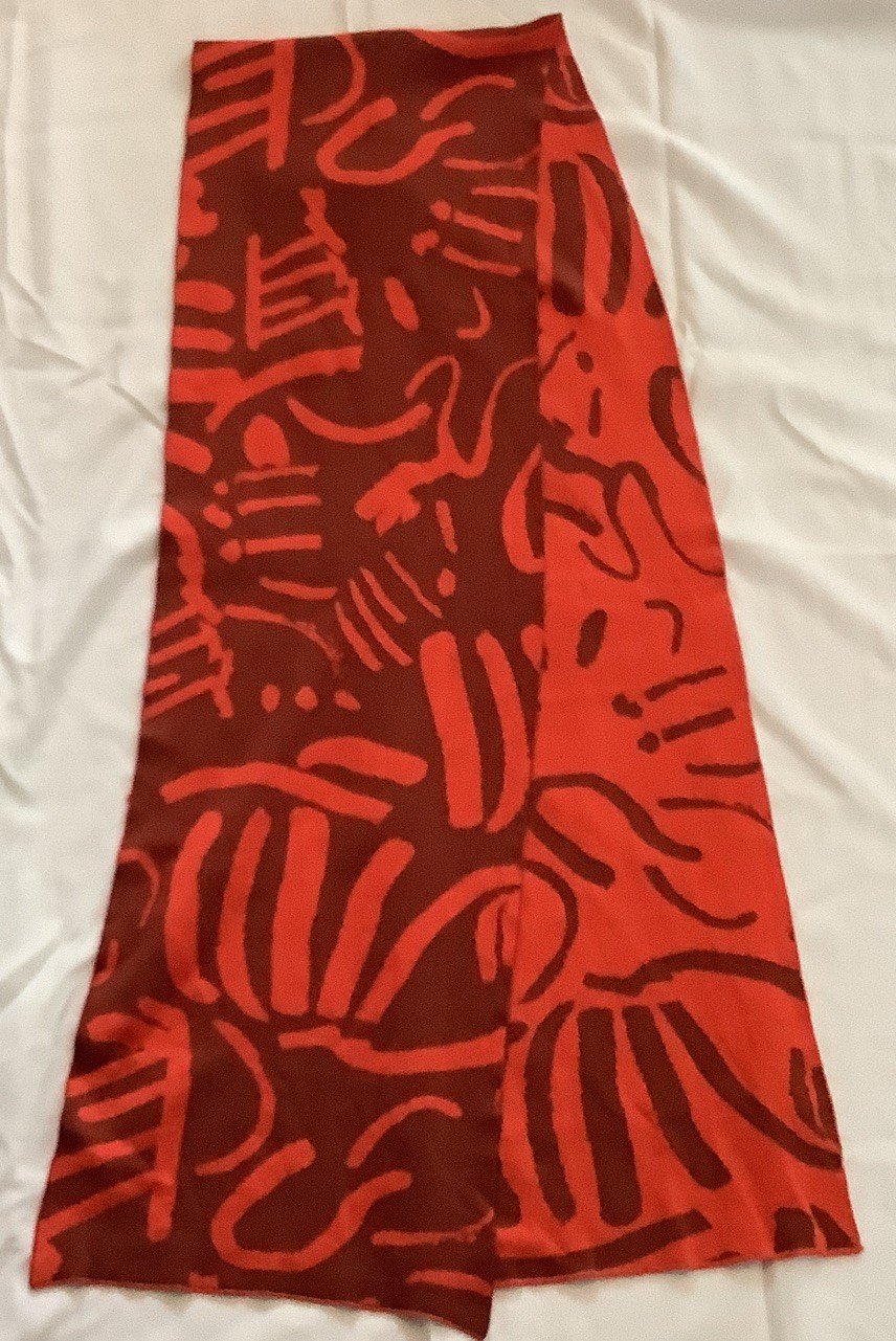 Biquette Fold By Jenny Pennywood Scarf 100% Egyptian Cotton 13”X86” $75 OP NWOT